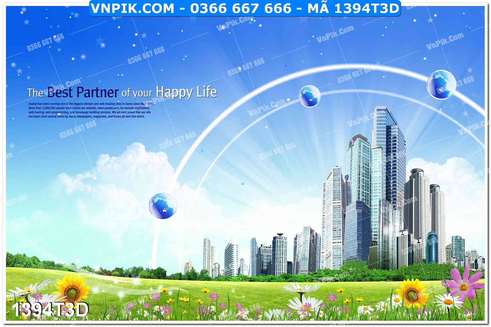 Trah Treo Tường – Tranh 3D Hiện Đại 1394T3D