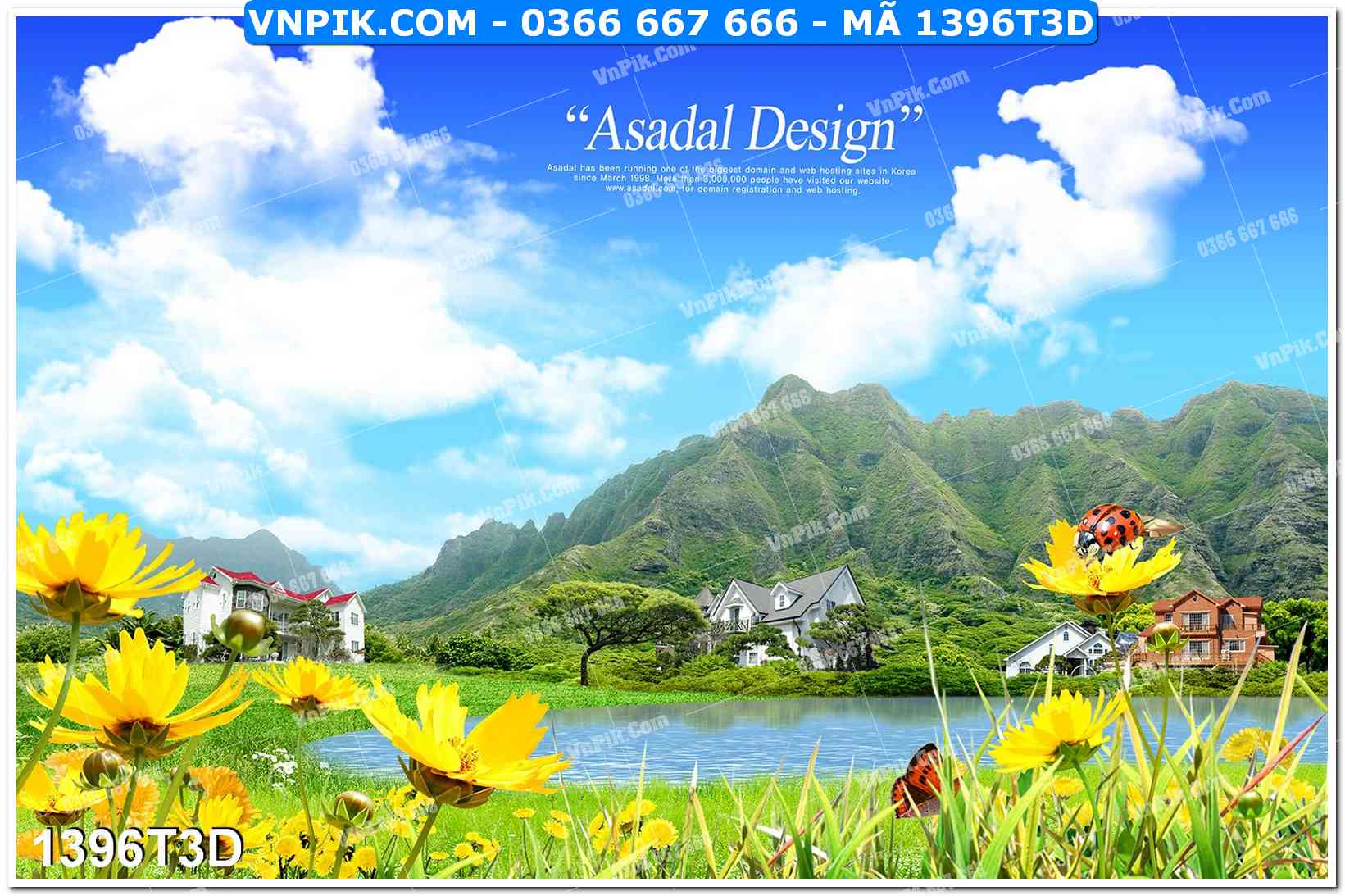 Trah Treo Tường – Tranh 3D Hiện Đại 1396T3D