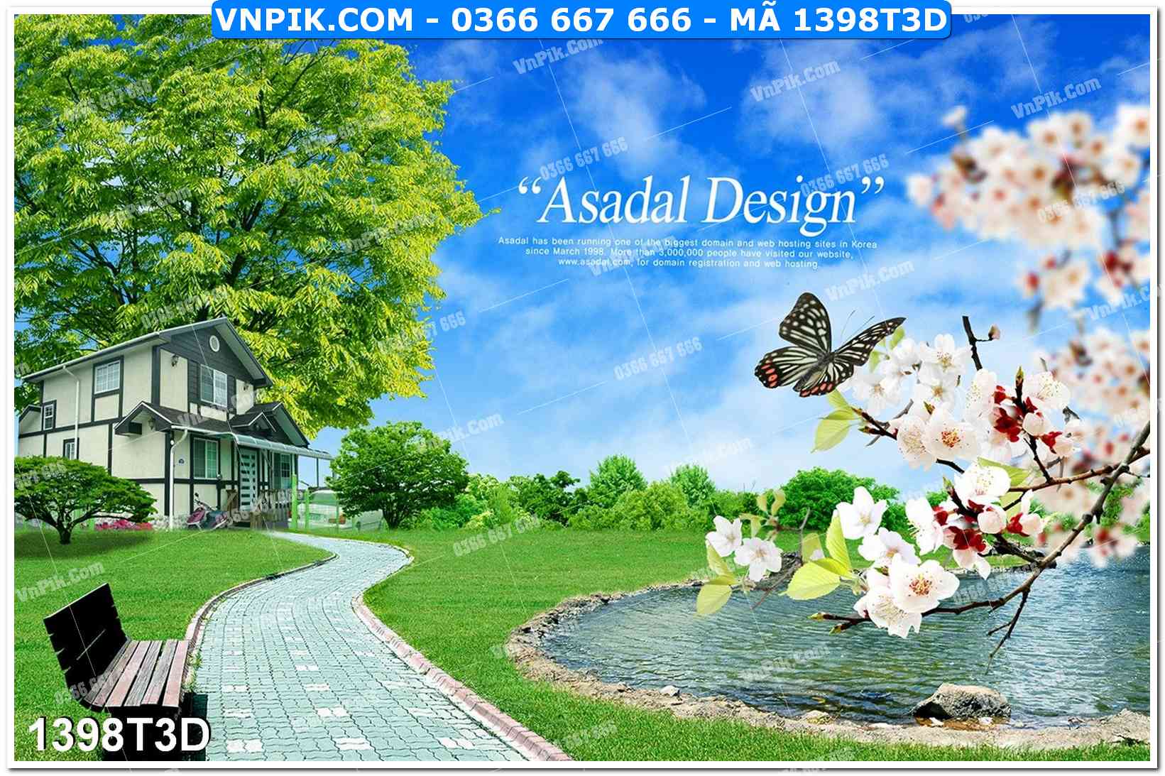 Trah Treo Tường – Tranh 3D Hiện Đại 1398T3D