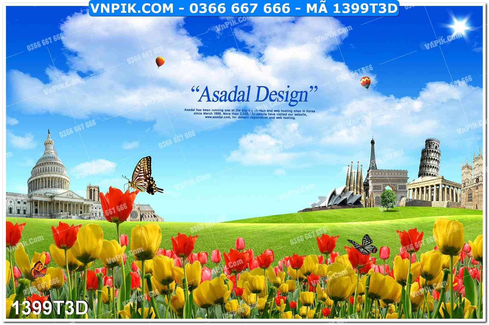 Trah Treo Tường – Tranh 3D Hiện Đại 1399T3D
