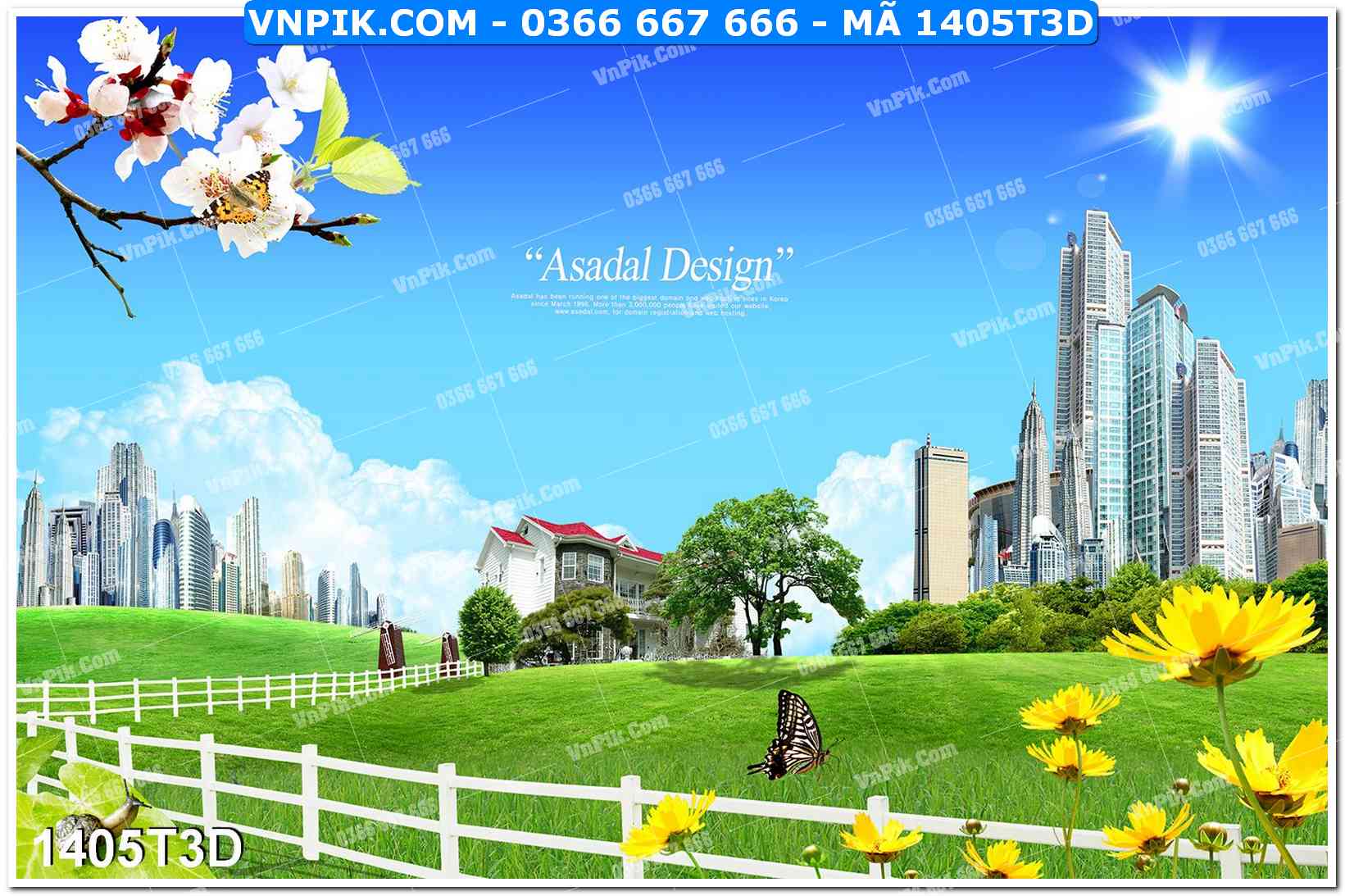 Trah Treo Tường – Tranh 3D Hiện Đại 1405T3D