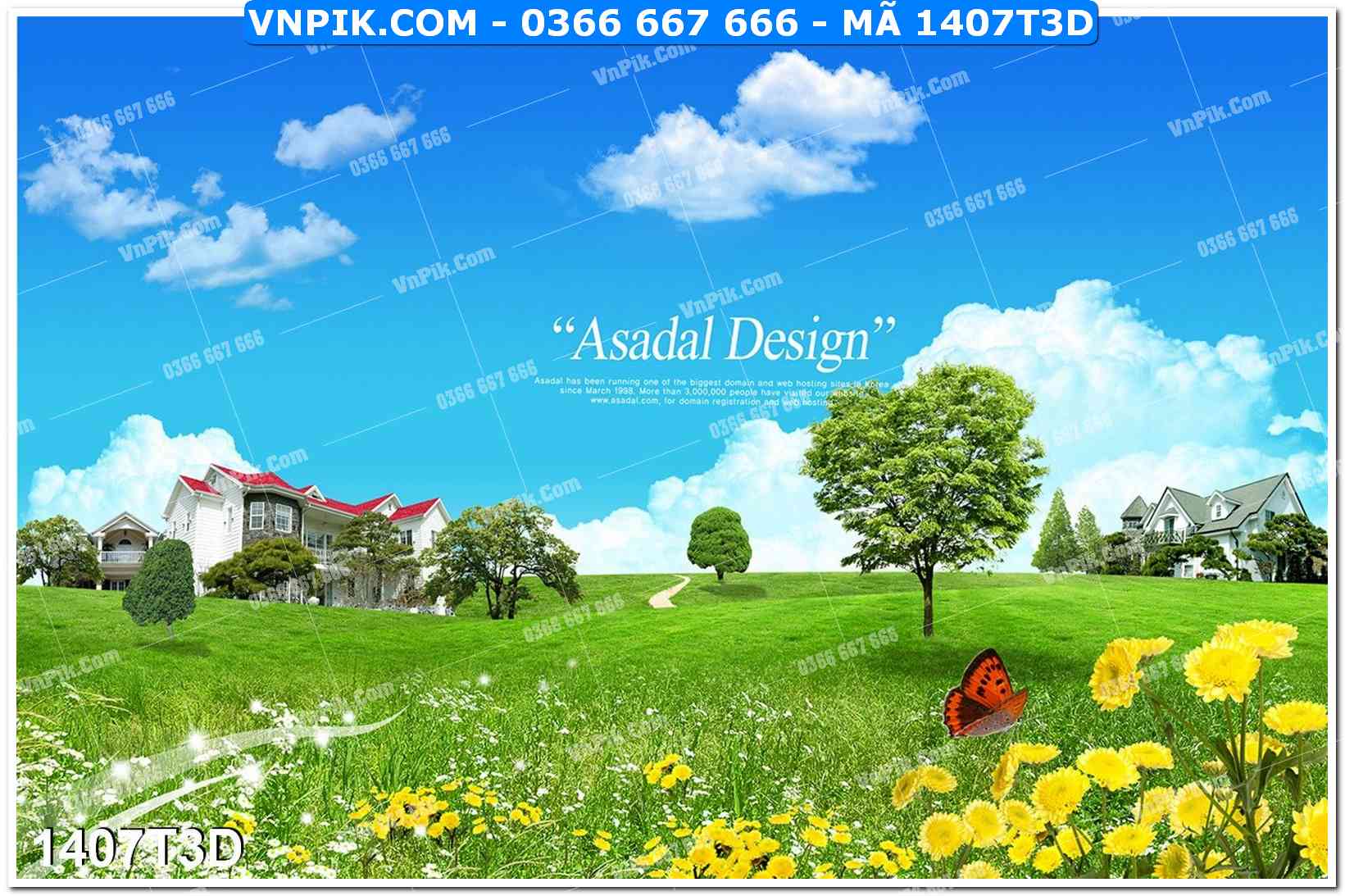 Trah Treo Tường – Tranh 3D Hiện Đại 1407T3D