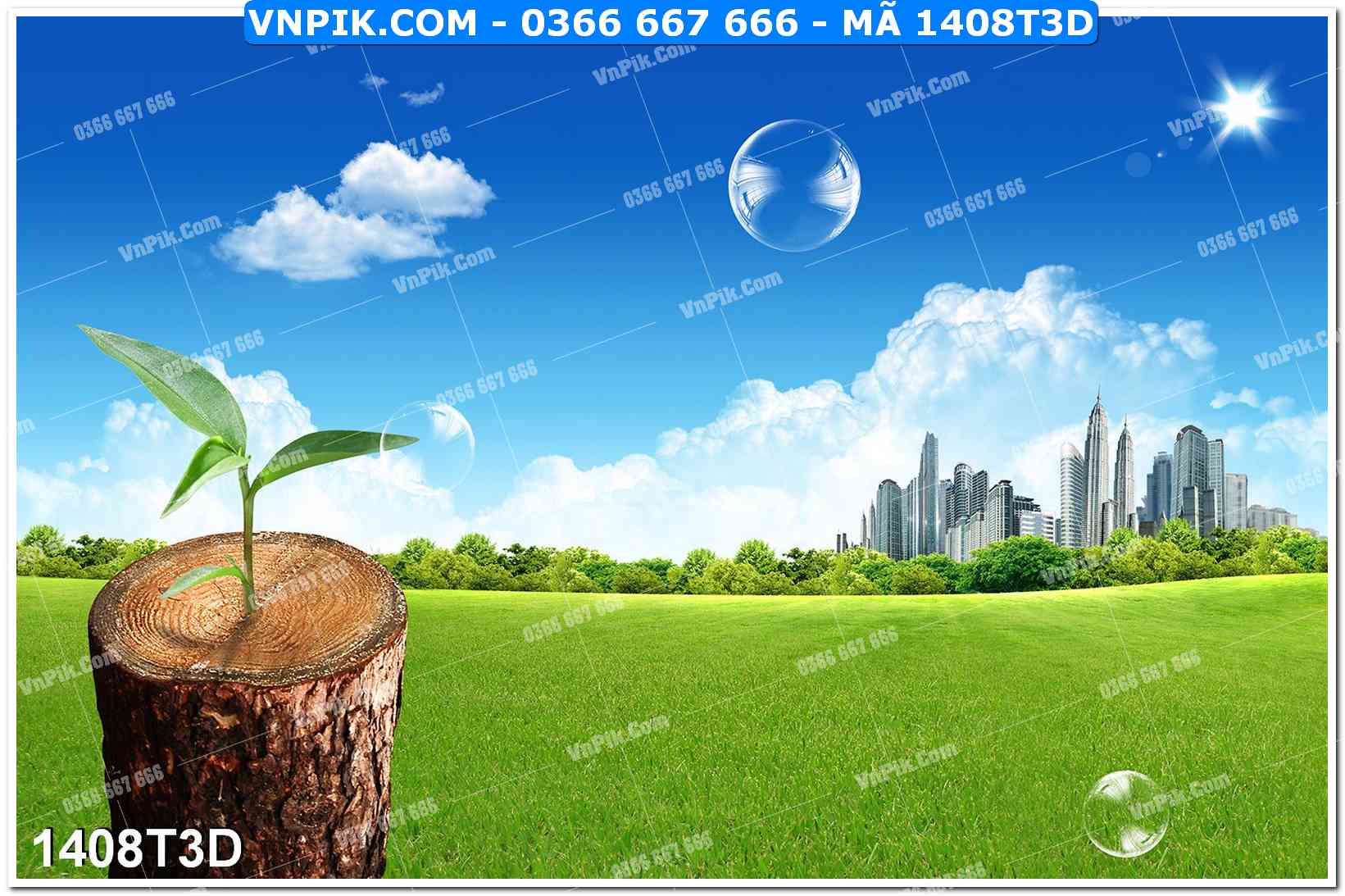 Trah Treo Tường – Tranh 3D Hiện Đại 1408T3D