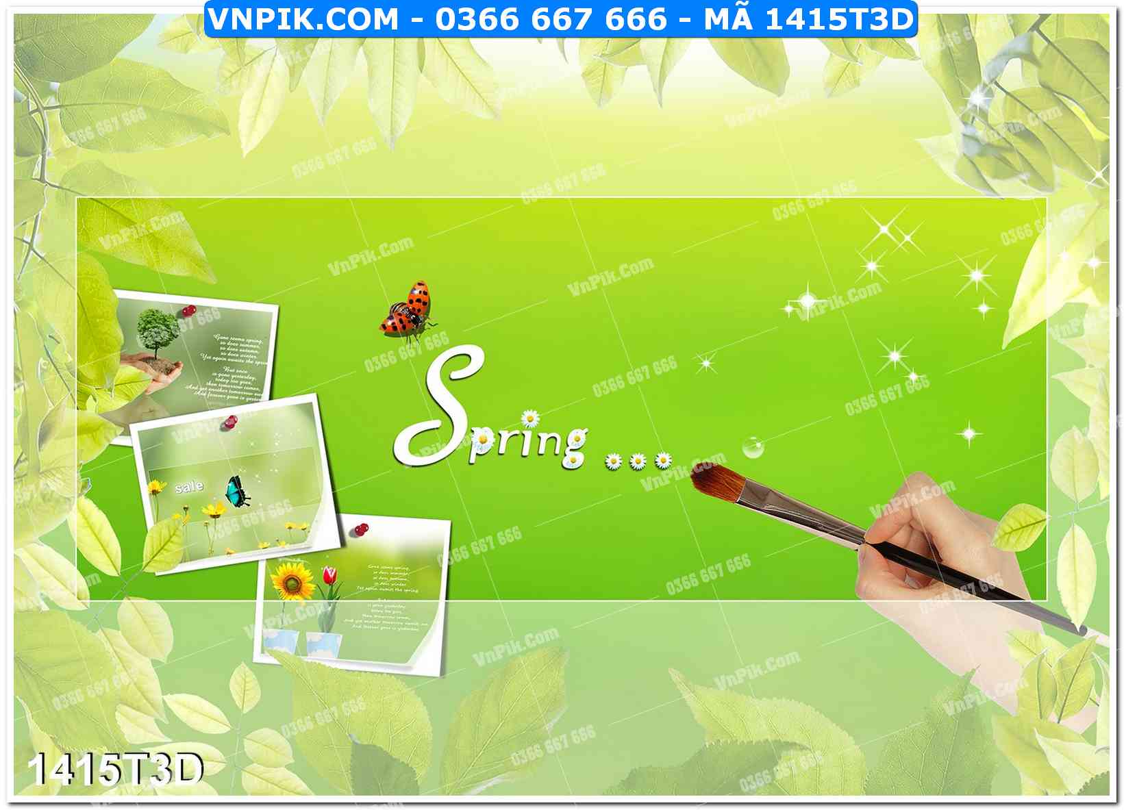 Trah Treo Tường – Tranh 3D Hiện Đại 1415T3D