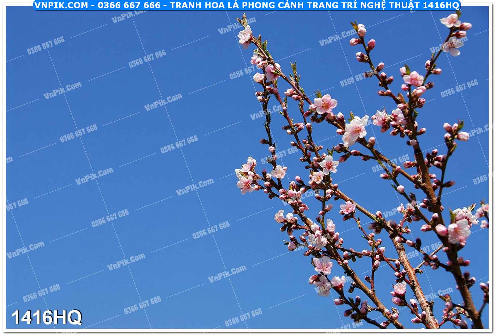 Tranh hoa lá phong cảnh trang trí nghệ thuật 1416HQ