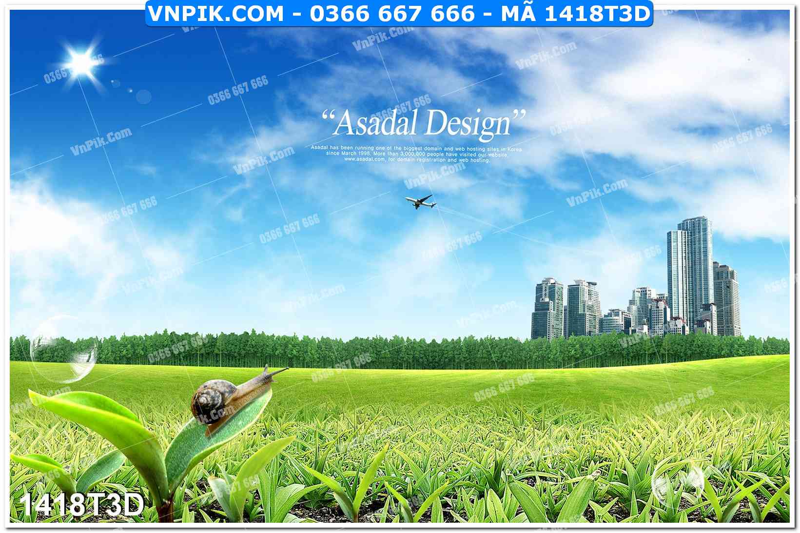 Trah Treo Tường – Tranh 3D Hiện Đại 1418T3D