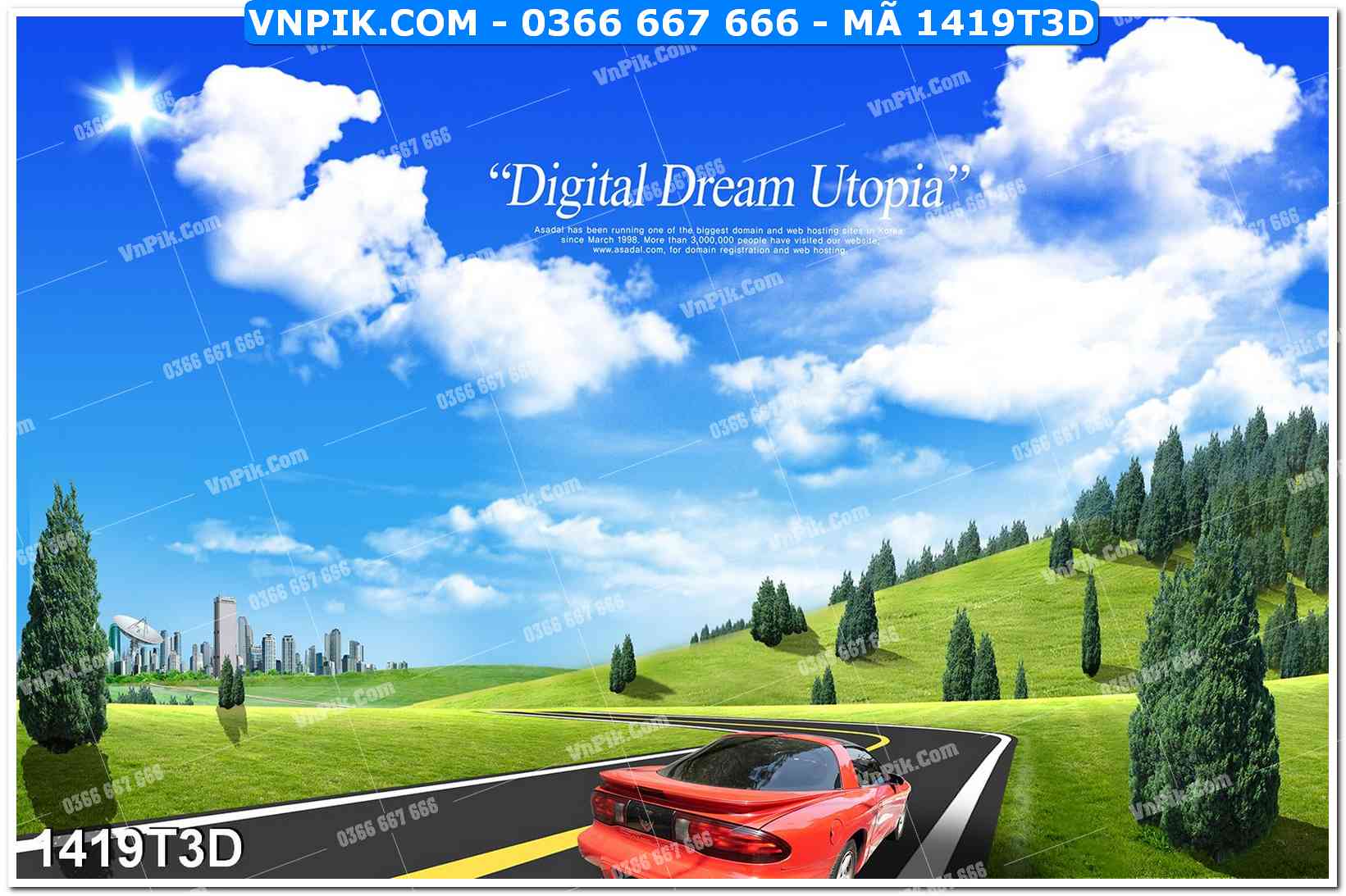 Trah Treo Tường – Tranh 3D Hiện Đại 1419T3D