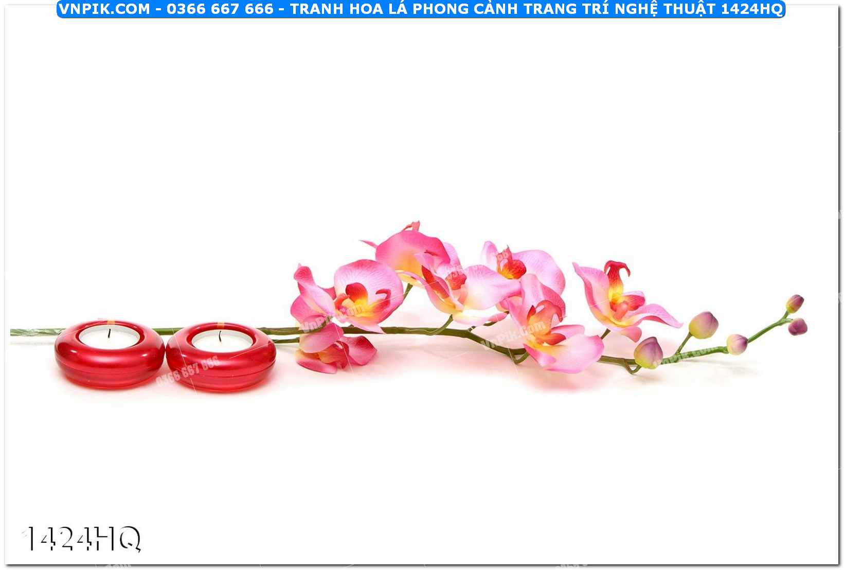 Tranh hoa lá phong cảnh trang trí nghệ thuật 1424HQ
