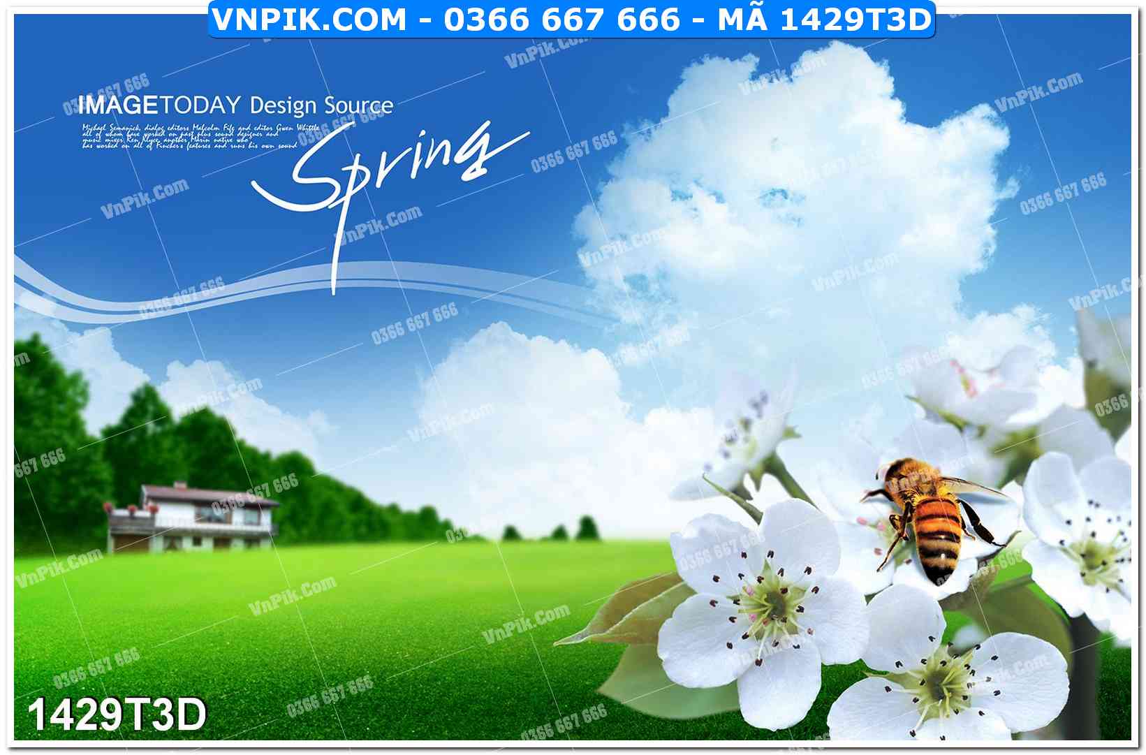 Trah Treo Tường – Tranh 3D Hiện Đại 1429T3D