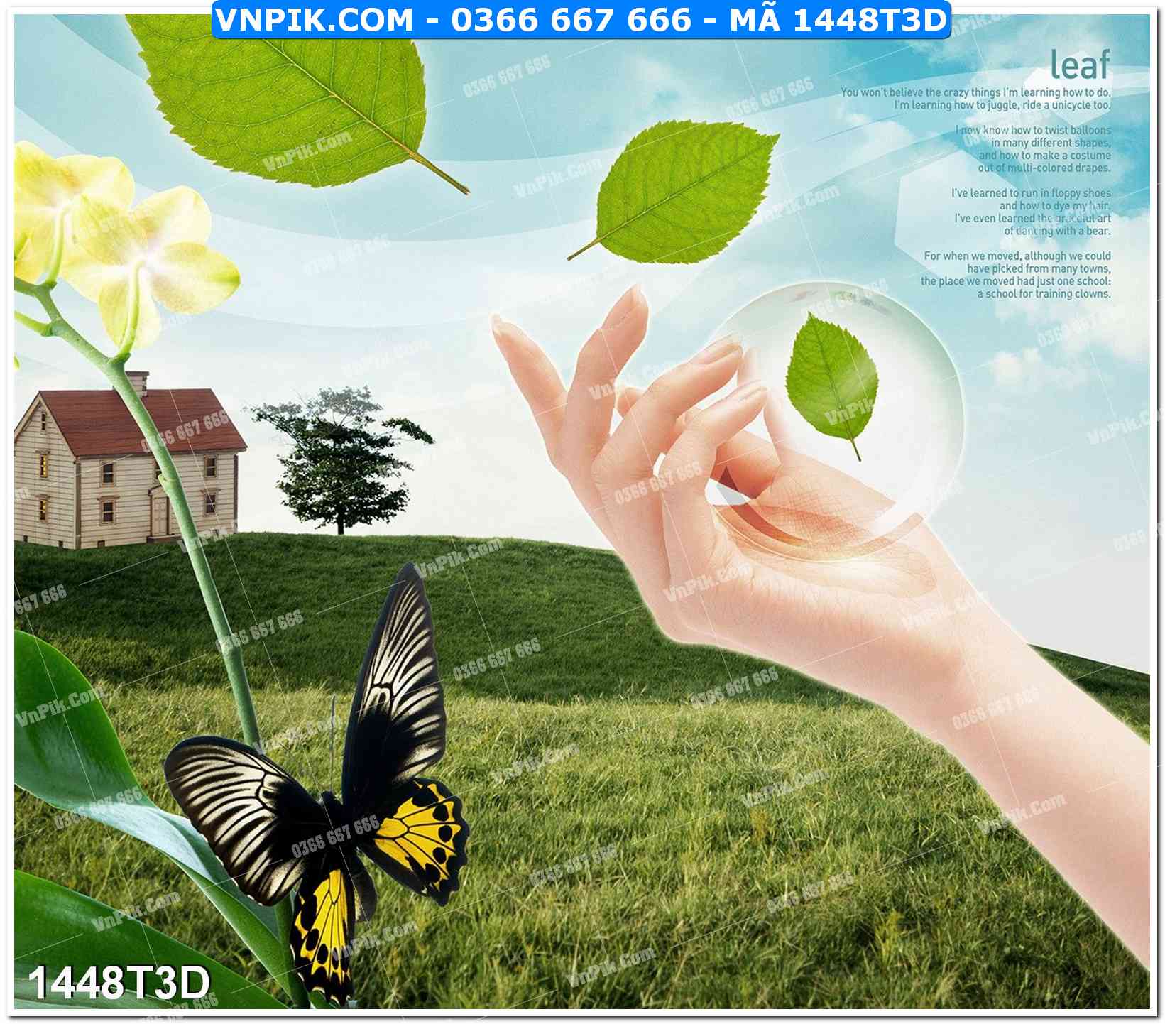 Trah Treo Tường – Tranh 3D Hiện Đại 1448T3D