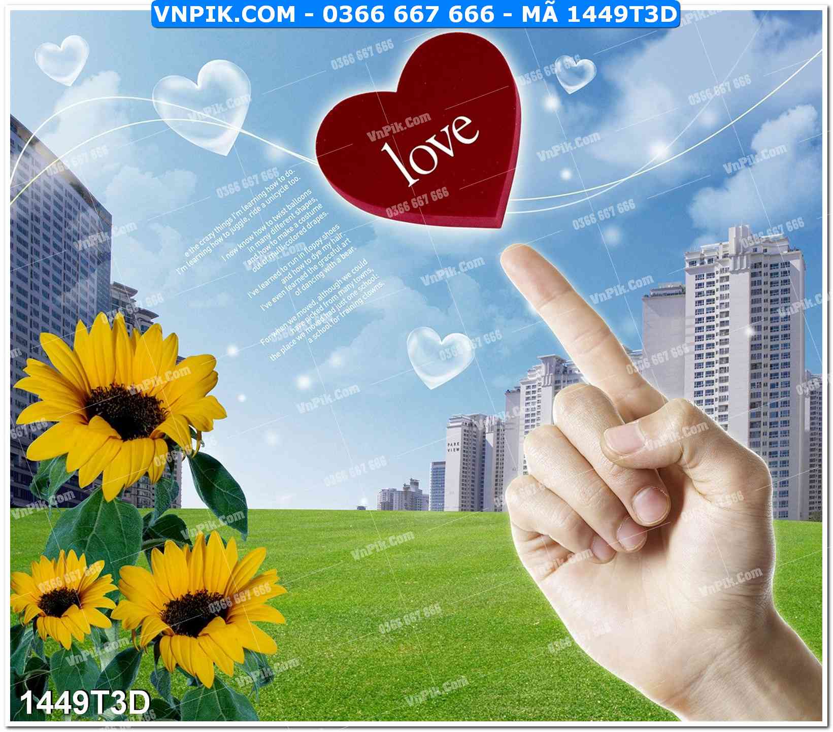 Trah Treo Tường – Tranh 3D Hiện Đại 1449T3D