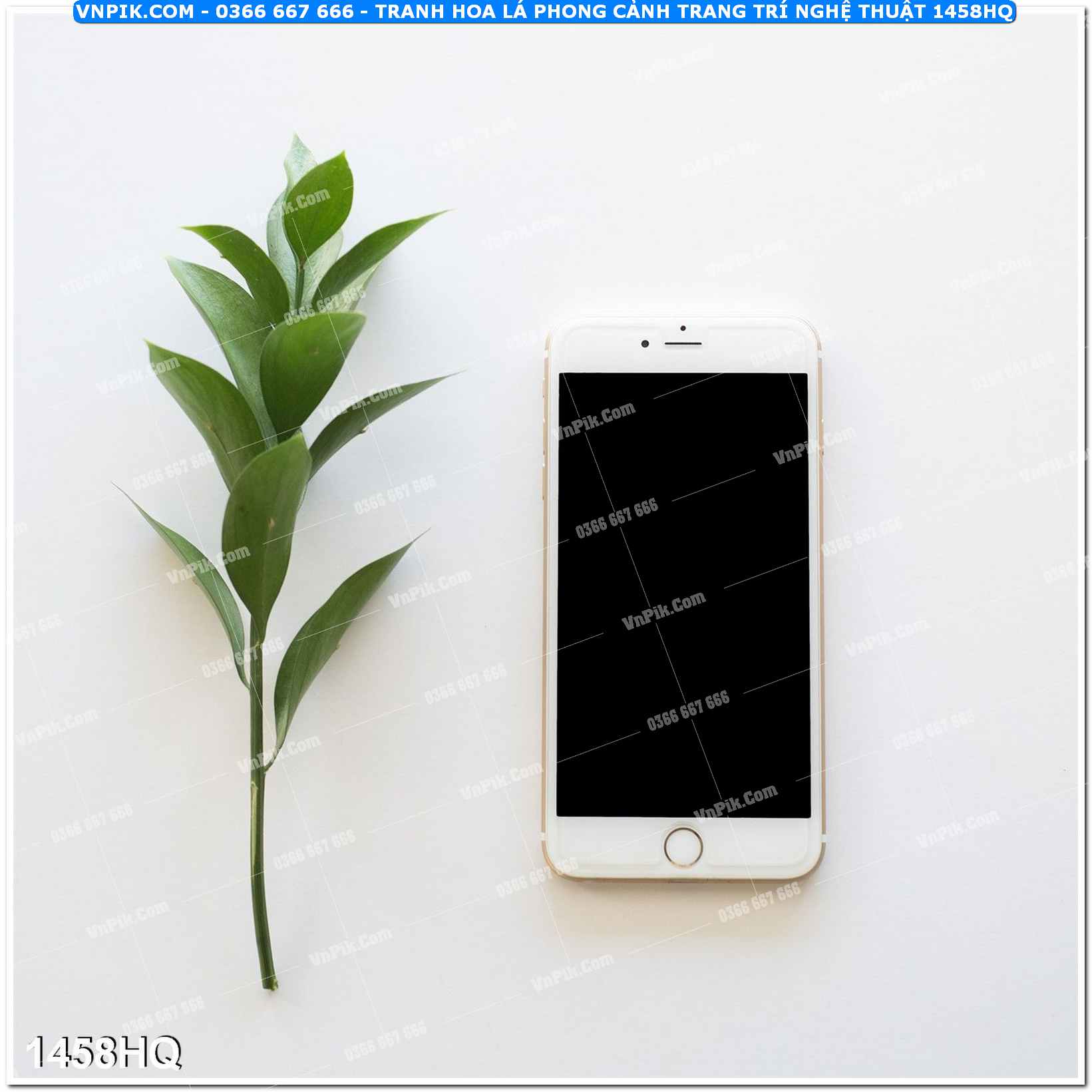 Tranh hoa lá phong cảnh trang trí nghệ thuật 1458HQ