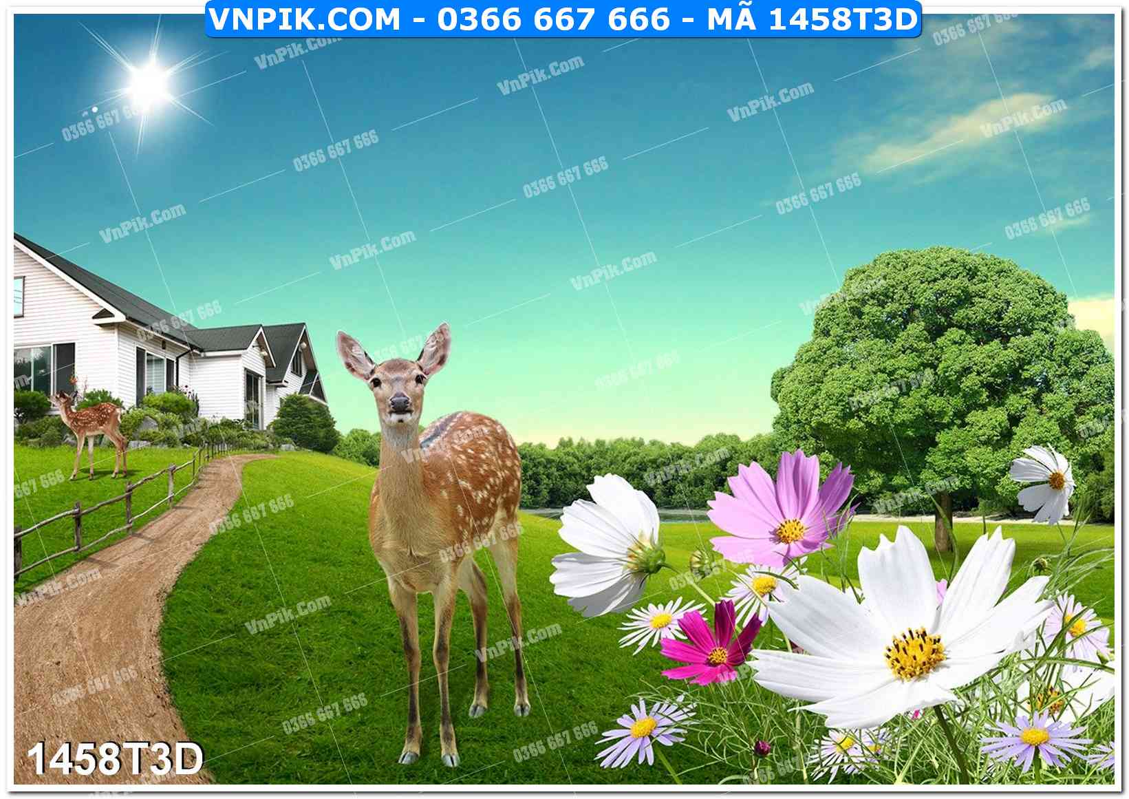 Trah Treo Tường – Tranh 3D Hiện Đại 1458T3D