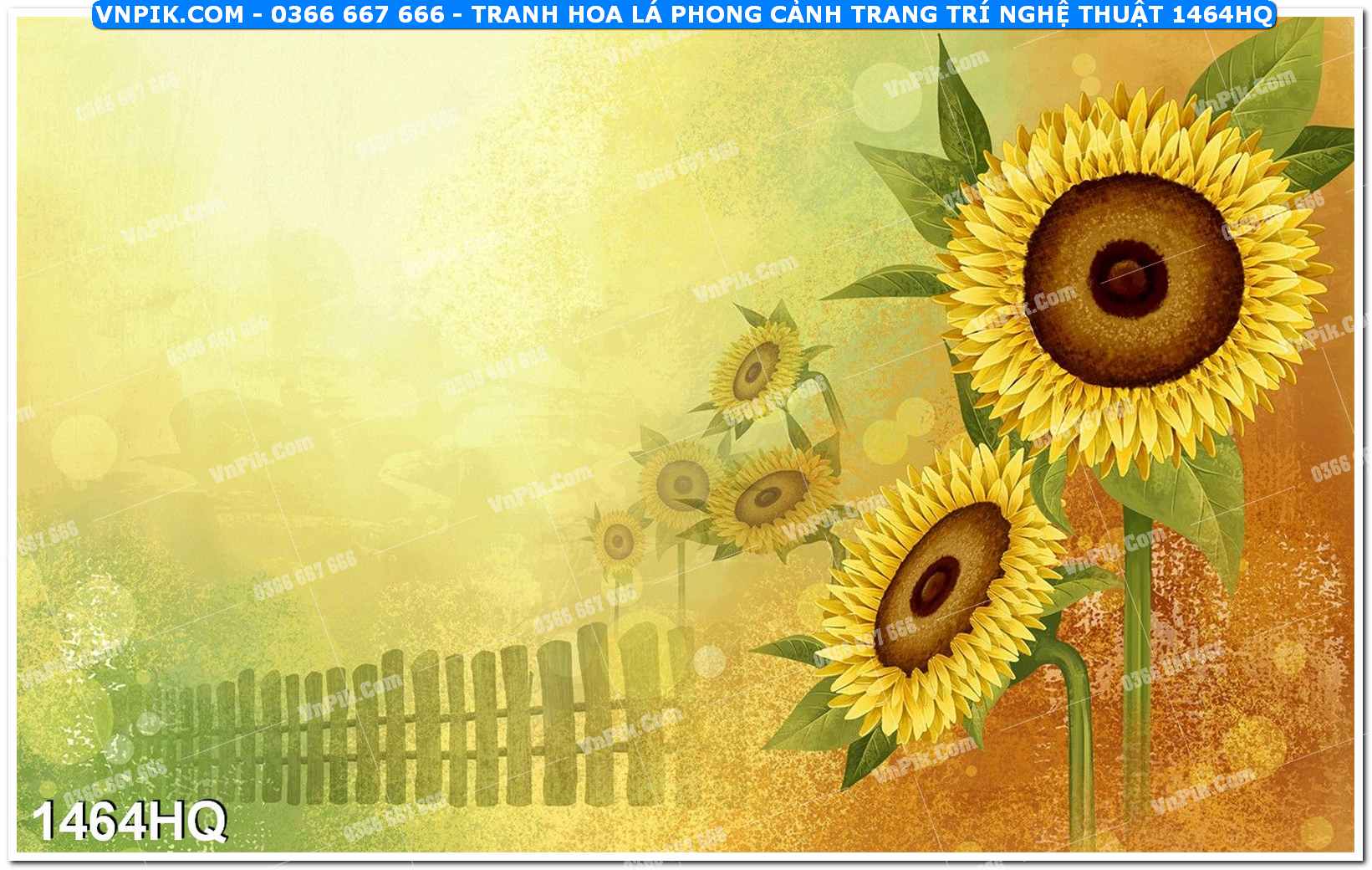 Tranh hoa lá phong cảnh trang trí nghệ thuật 1464HQ