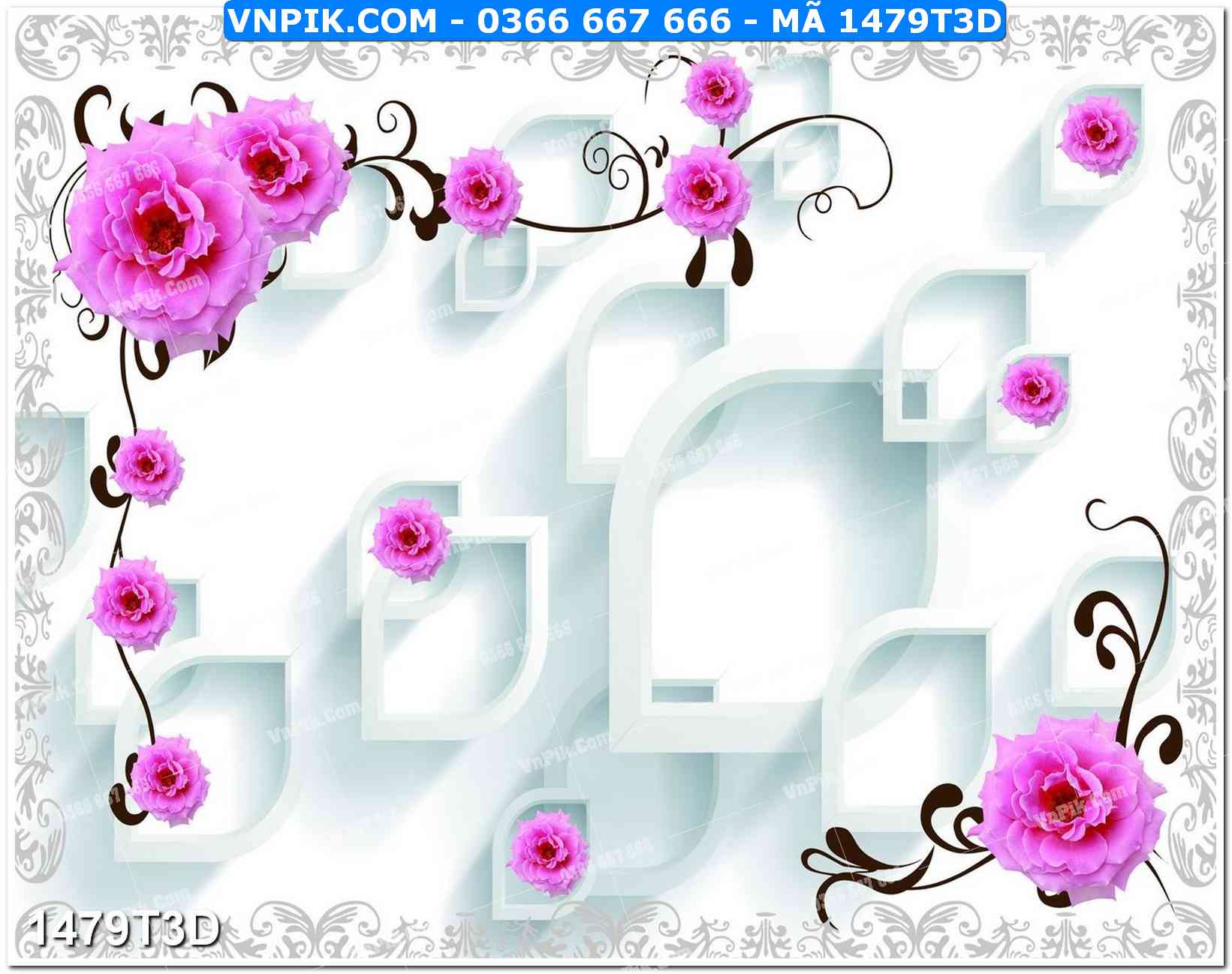 Trah Treo Tường – Tranh 3D Hiện Đại 1479T3D