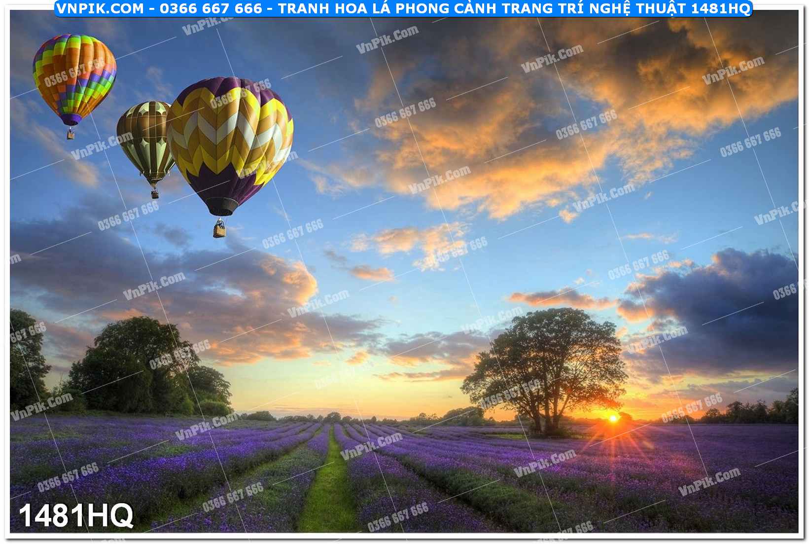 Tranh hoa lá phong cảnh trang trí nghệ thuật 1481HQ