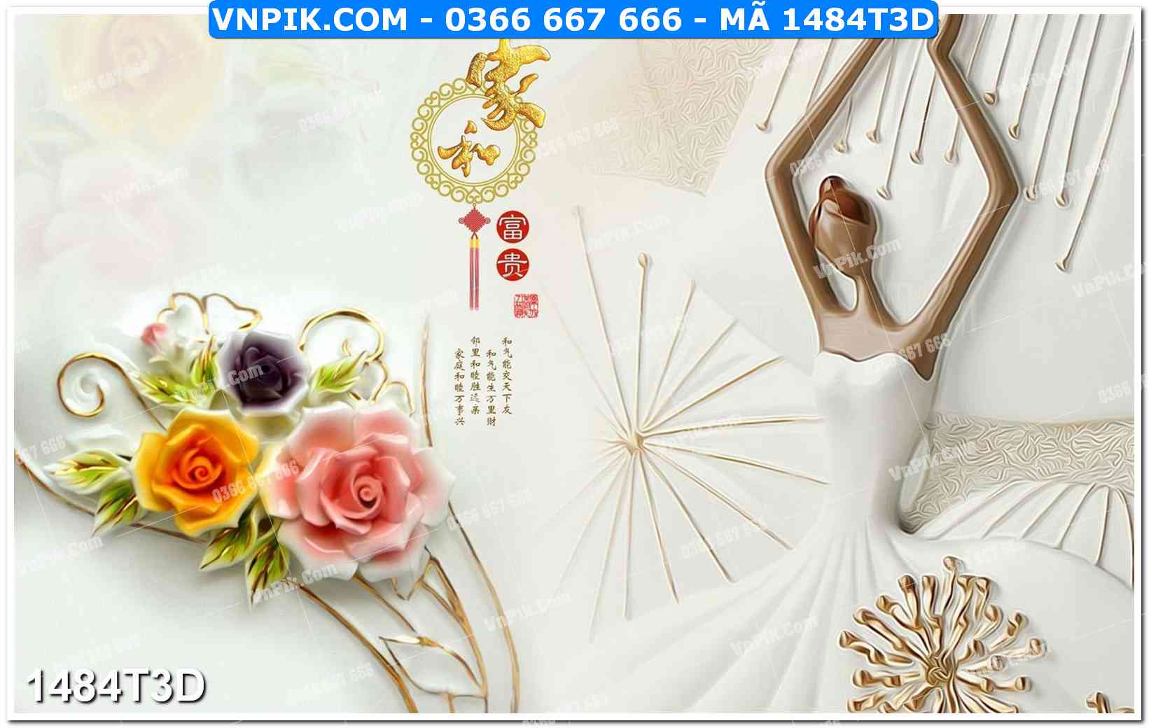 Trah Treo Tường – Tranh 3D Hiện Đại 1484T3D