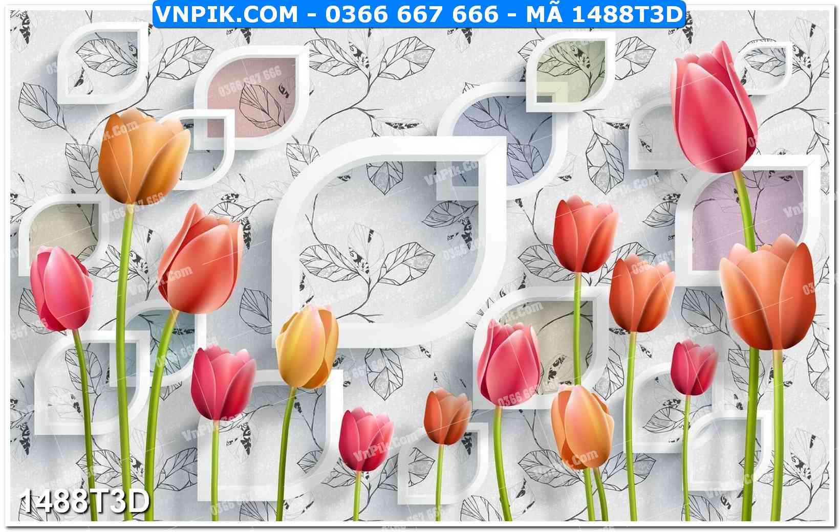 Trah Treo Tường – Tranh 3D Hiện Đại 1488T3D