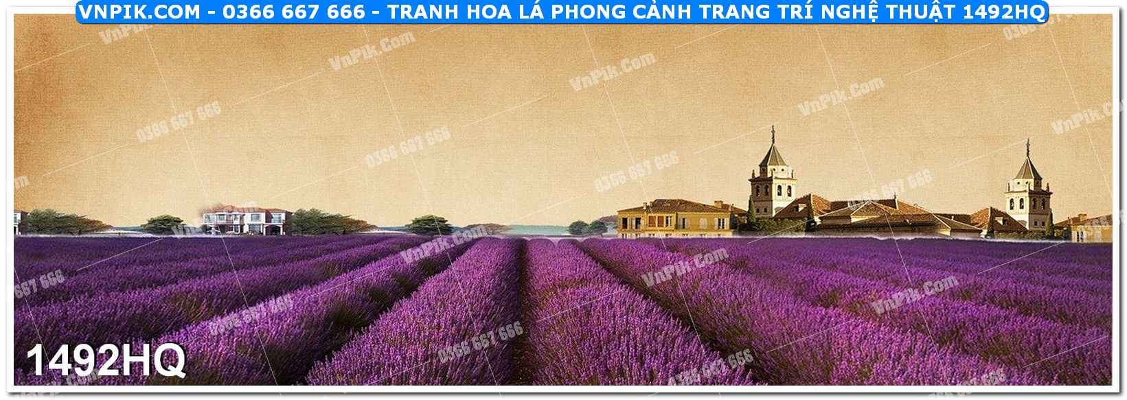 Tranh hoa lá phong cảnh trang trí nghệ thuật 1492HQ
