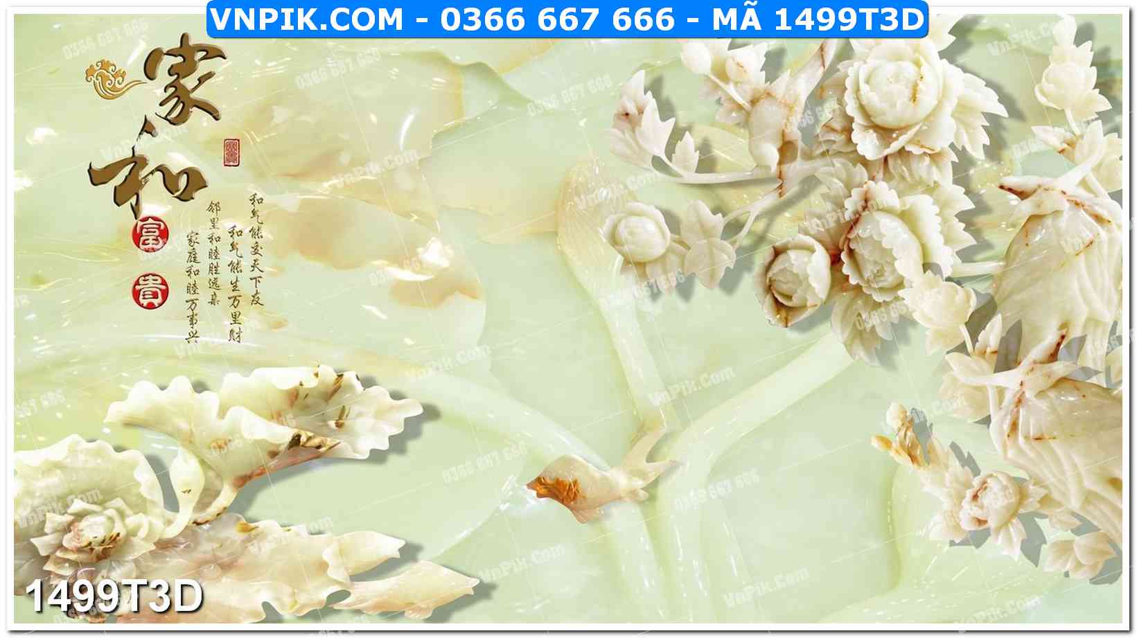 Trah Treo Tường – Tranh 3D Hiện Đại 1499T3D