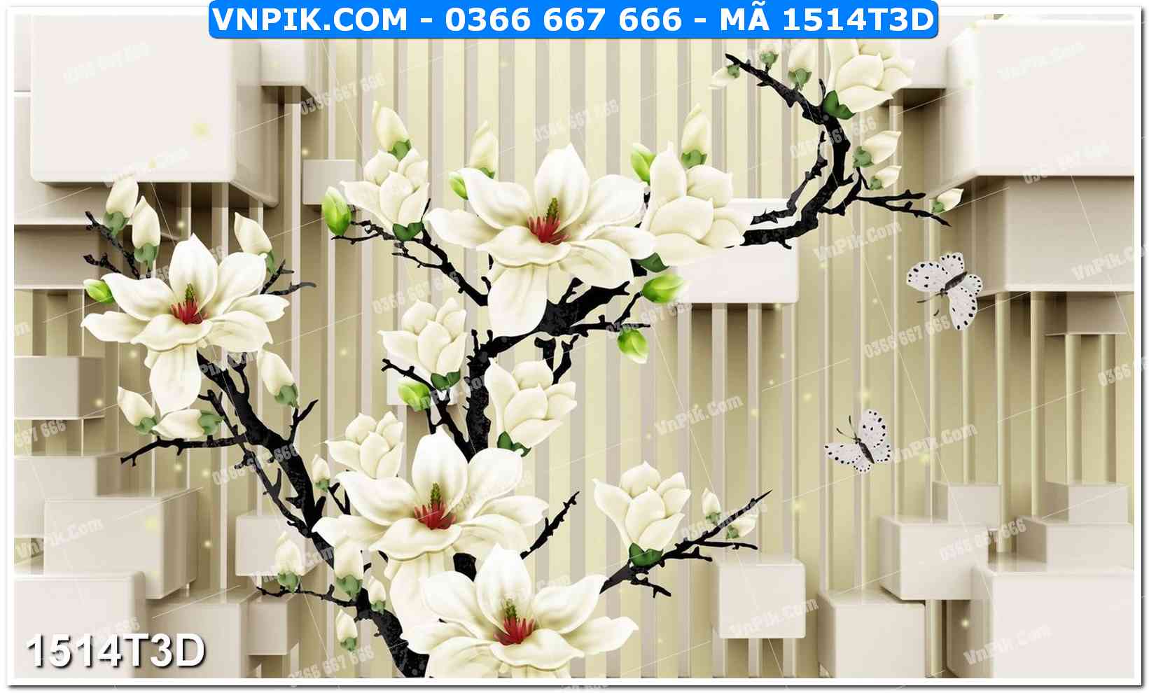 Trah Treo Tường – Tranh 3D Hiện Đại 1514T3D