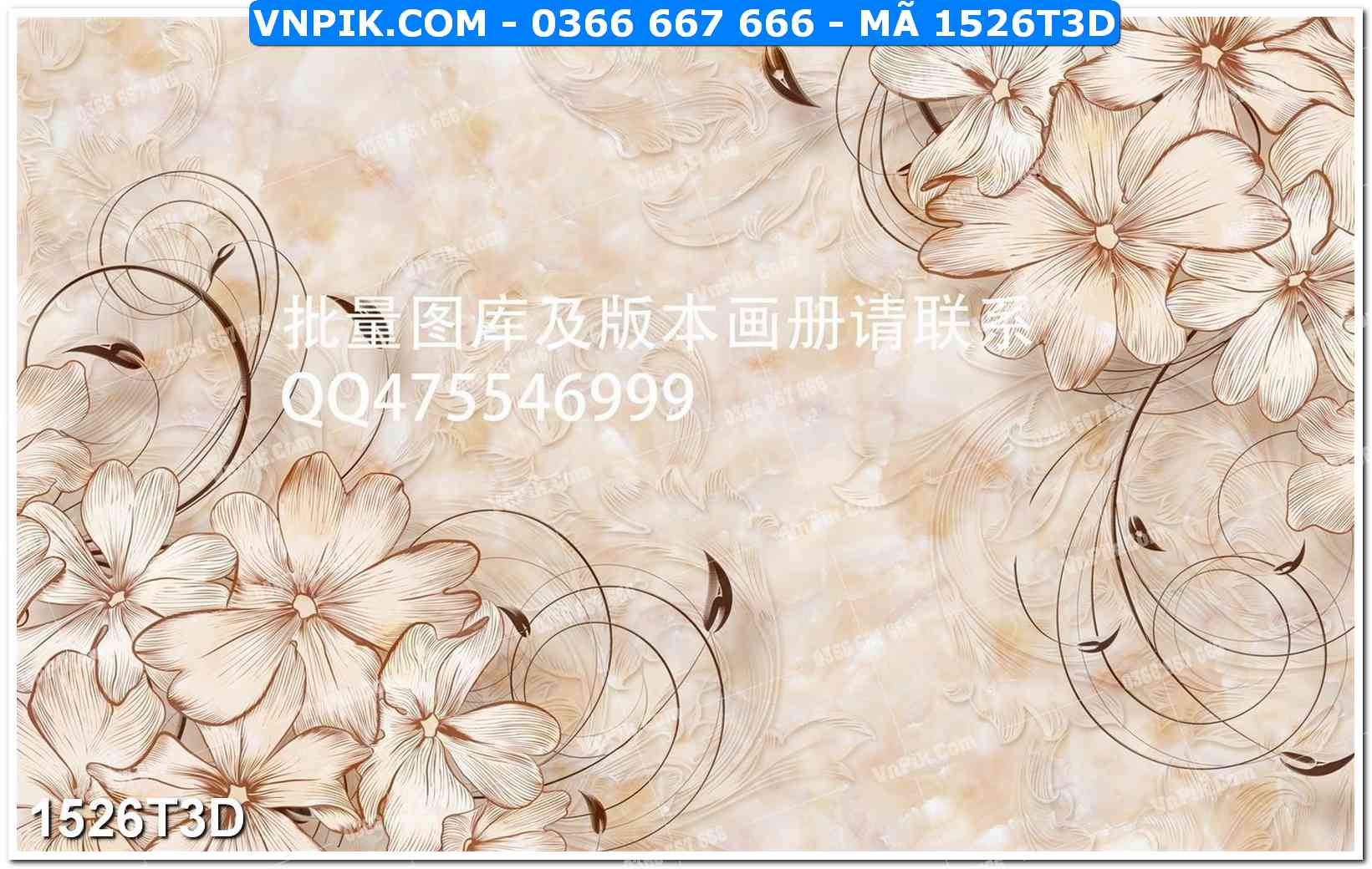 Trah Treo Tường – Tranh 3D Hiện Đại 1526T3D