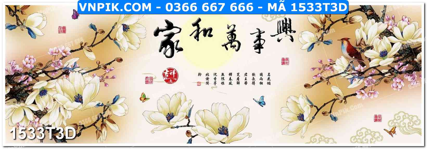 Trah Treo Tường – Tranh 3D Hiện Đại 1533T3D