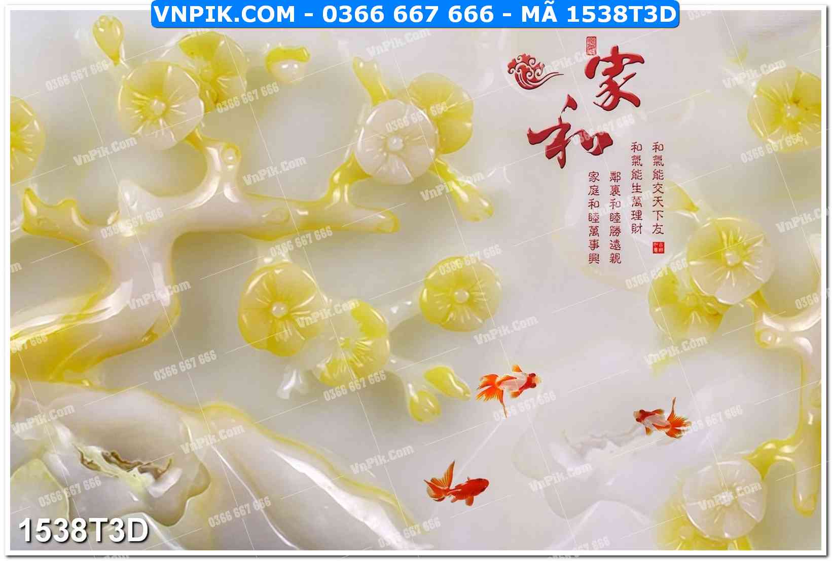 Trah Treo Tường – Tranh 3D Hiện Đại 1538T3D