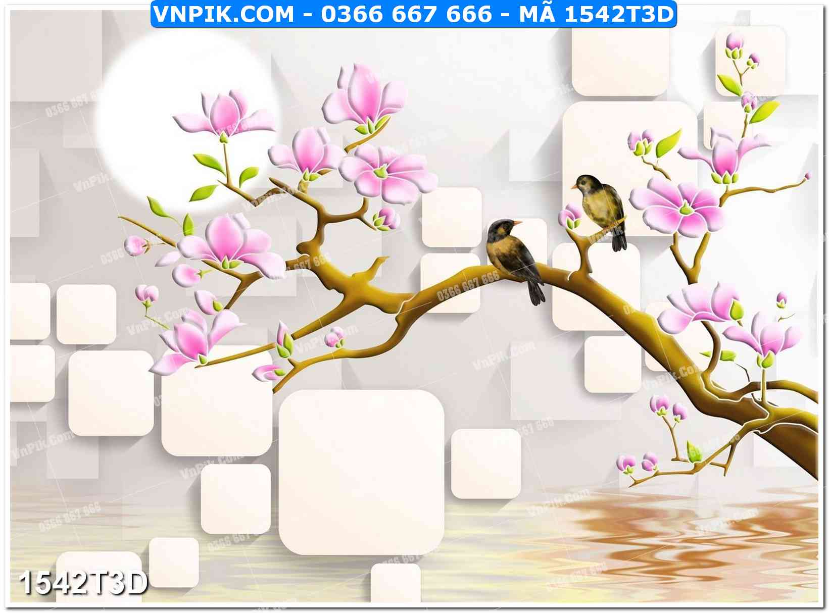 Trah Treo Tường – Tranh 3D Hiện Đại 1542T3D