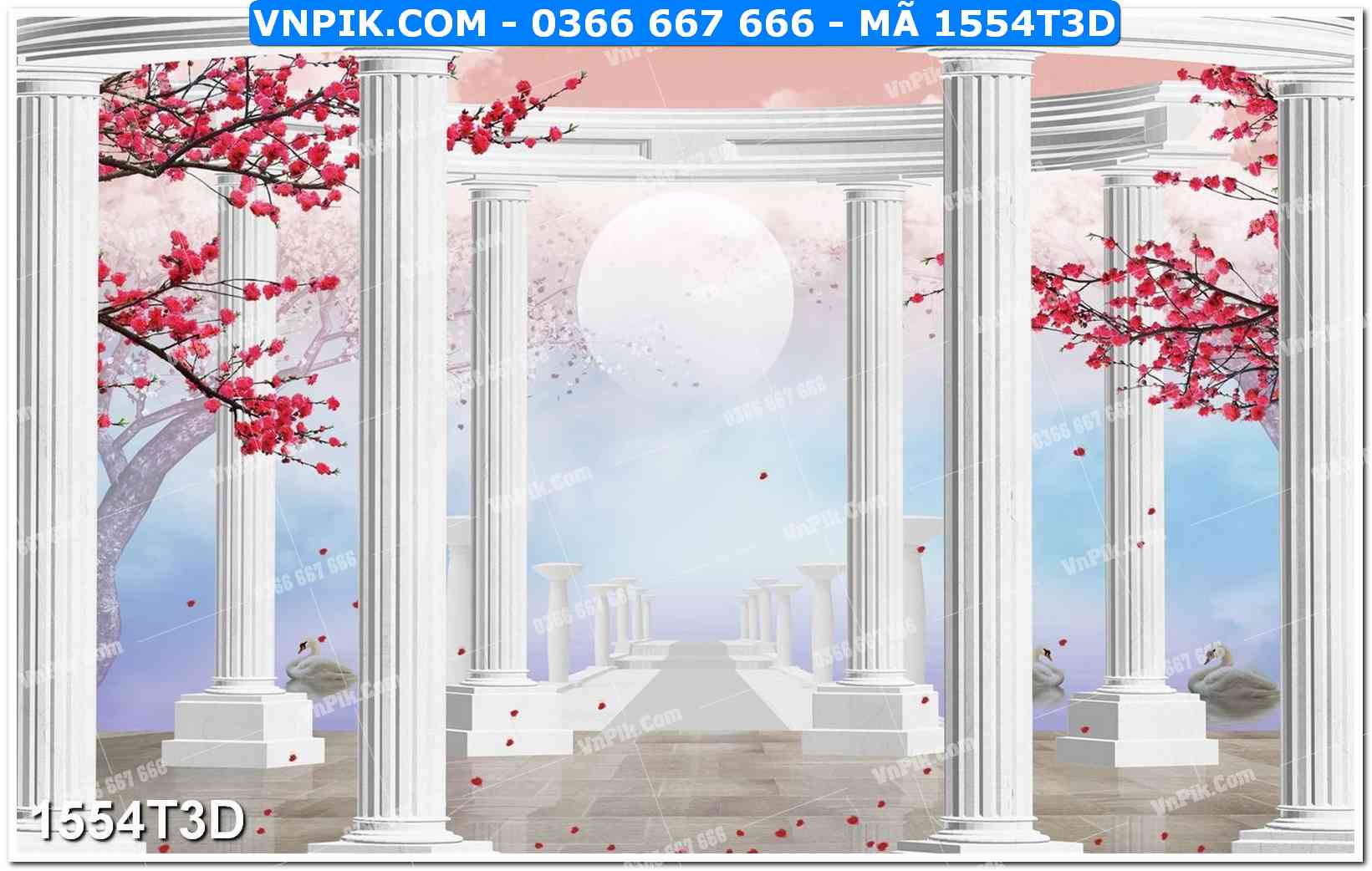 Trah Treo Tường – Tranh 3D Hiện Đại 1554T3D