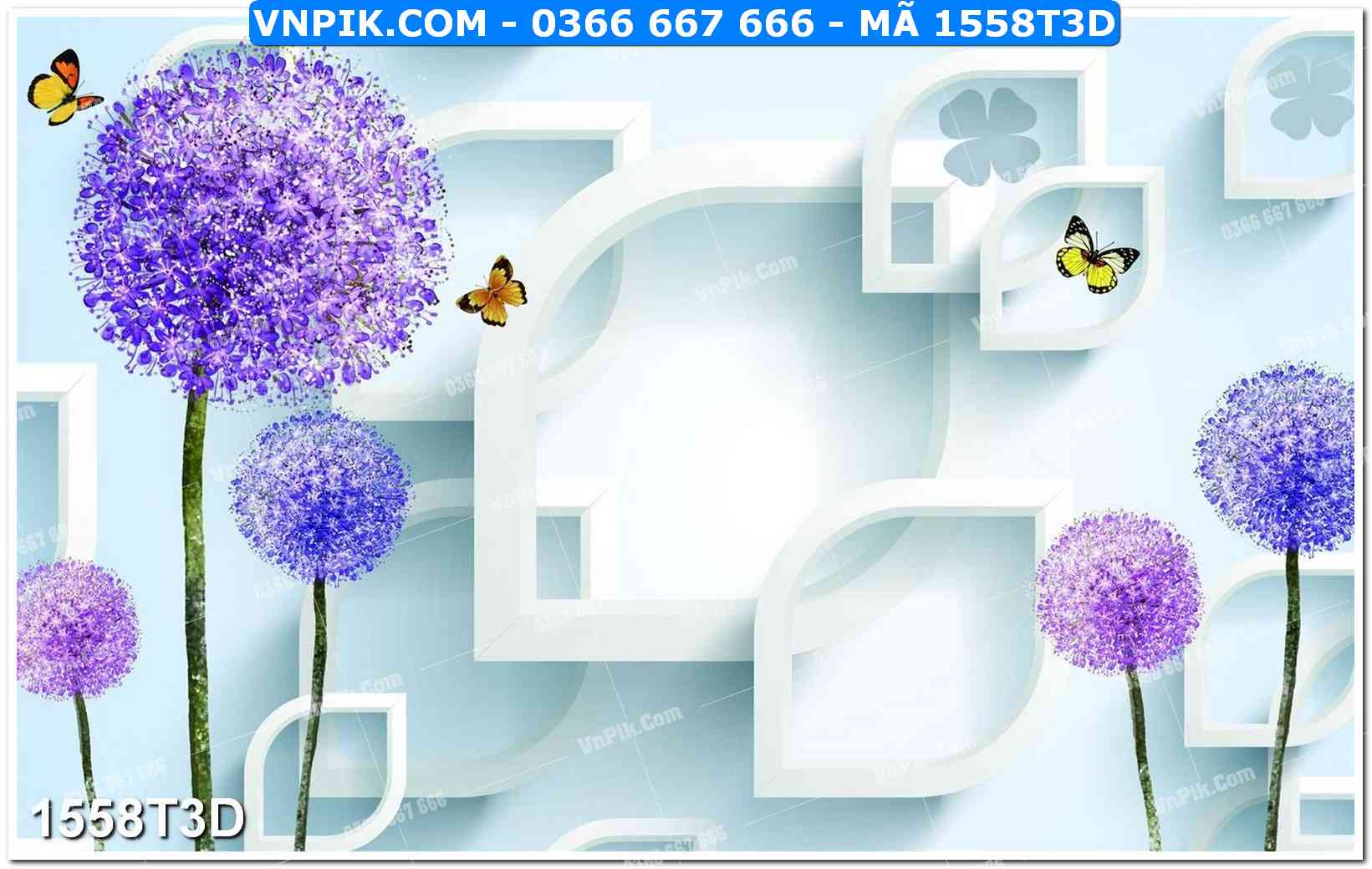 Trah Treo Tường – Tranh 3D Hiện Đại 1558T3D