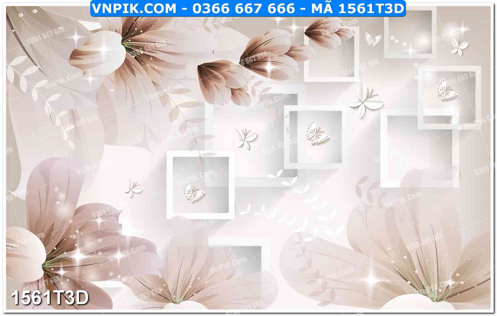 Trah Treo Tường – Tranh 3D Hiện Đại 1561T3D