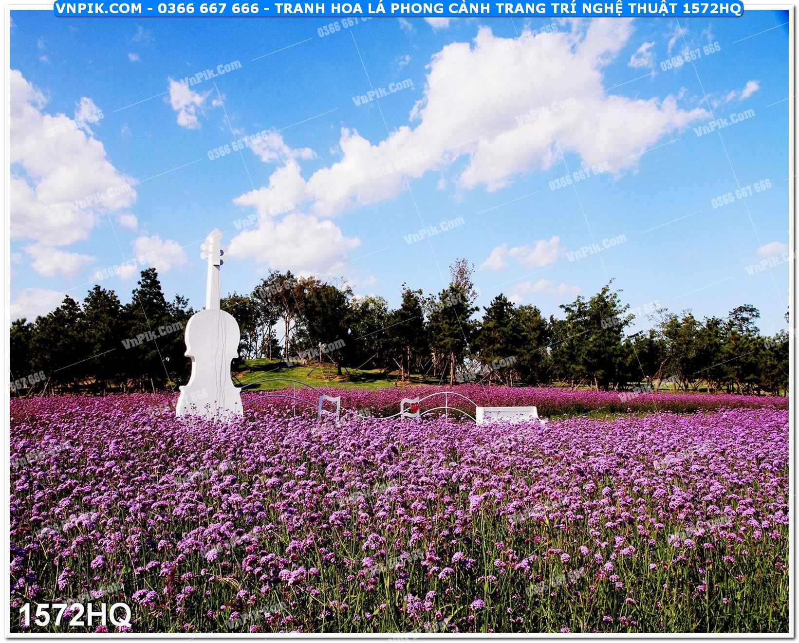 Tranh hoa lá phong cảnh trang trí nghệ thuật 1572HQ