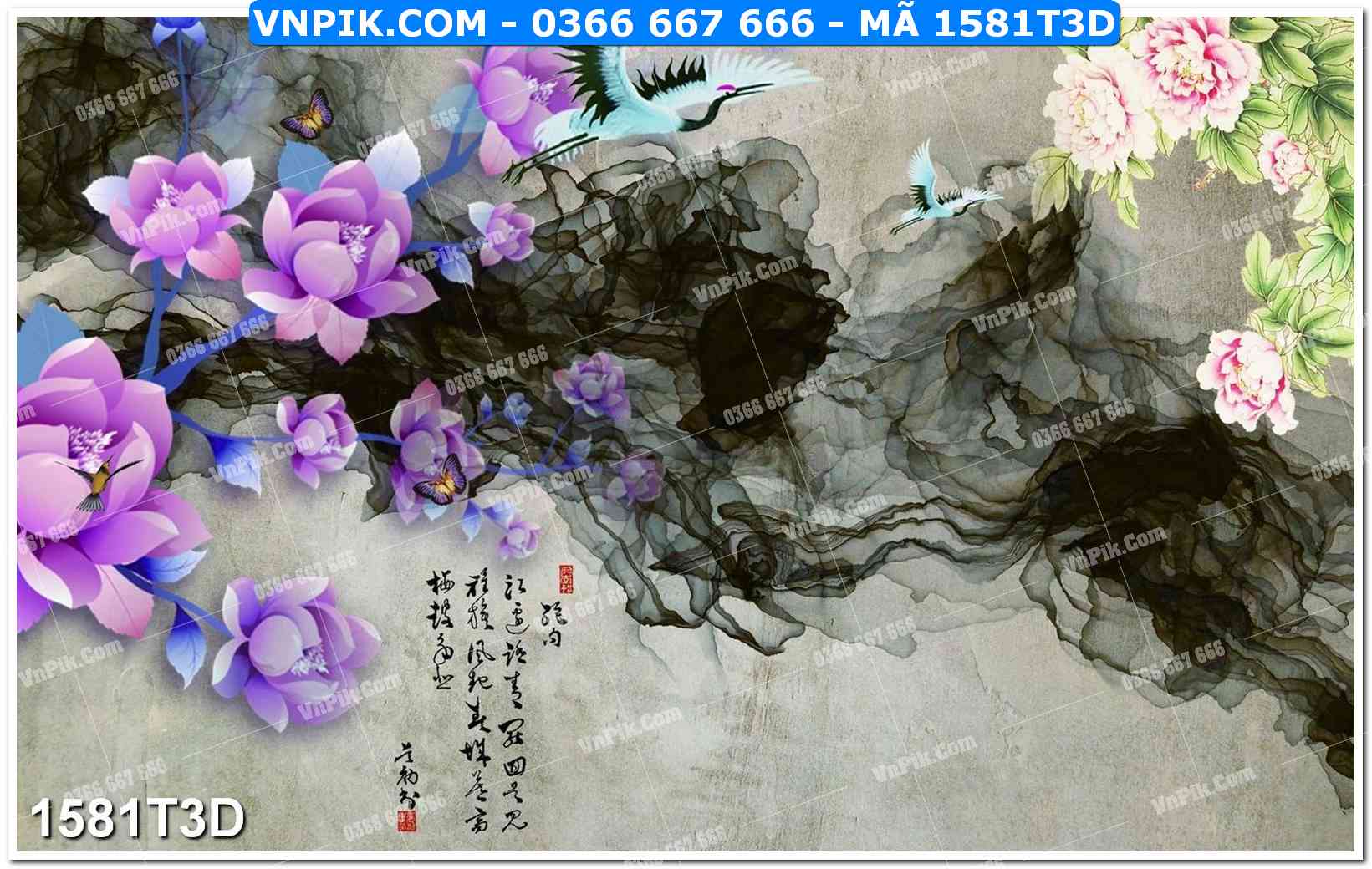 Trah Treo Tường – Tranh 3D Hiện Đại 1581T3D