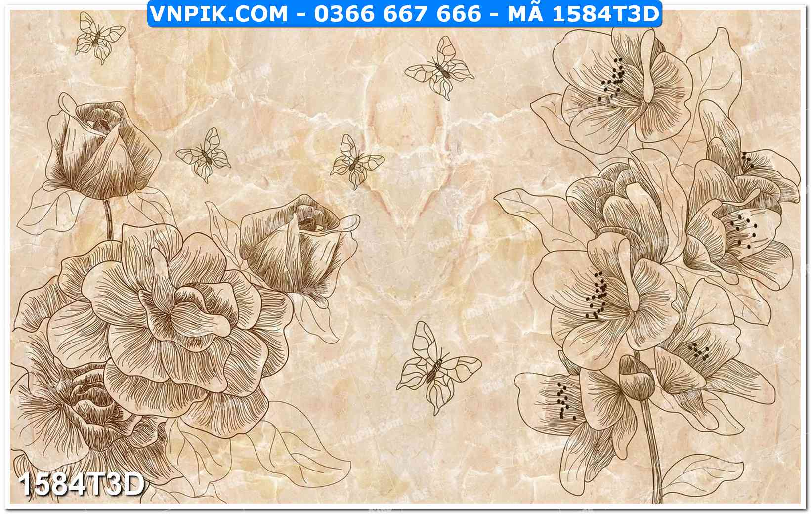 Trah Treo Tường – Tranh 3D Hiện Đại 1584T3D