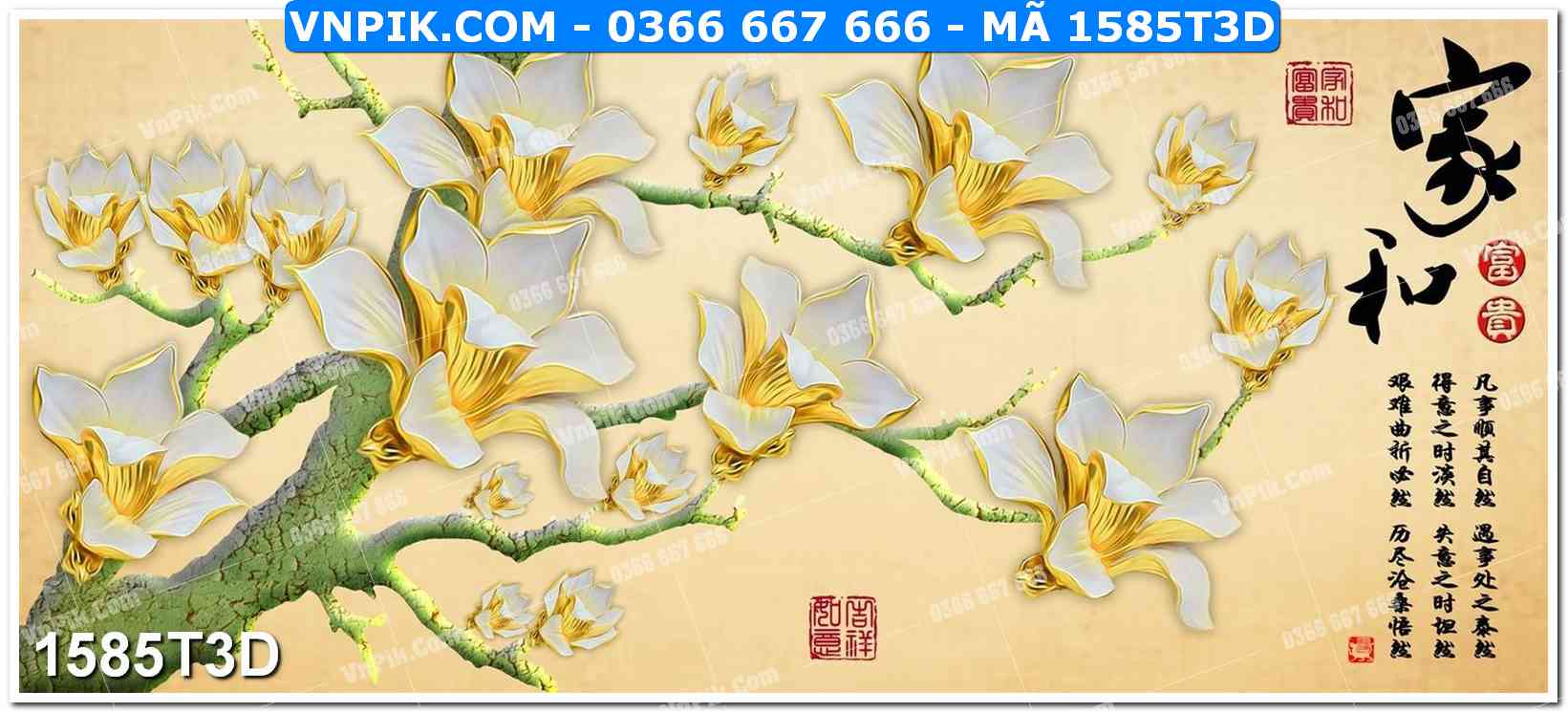 Trah Treo Tường – Tranh 3D Hiện Đại 1585T3D