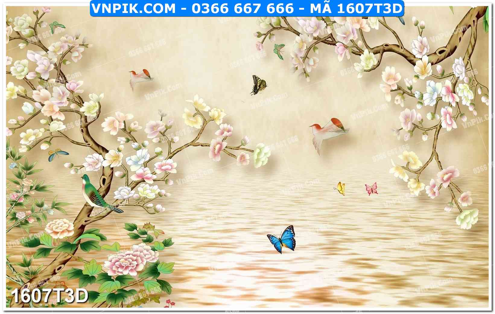 Trah Treo Tường – Tranh 3D Hiện Đại 1607T3D