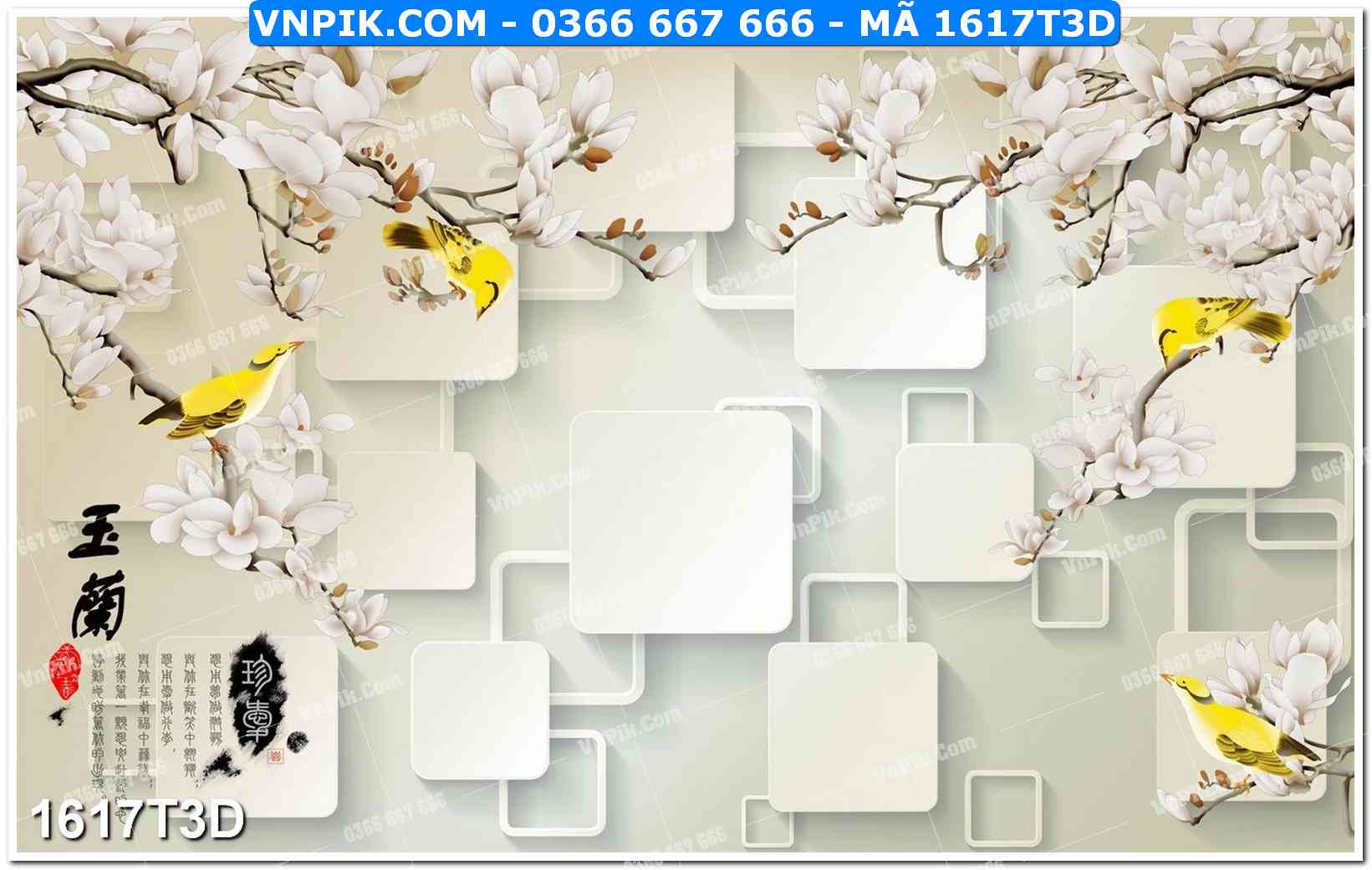 Trah Treo Tường – Tranh 3D Hiện Đại 1617T3D