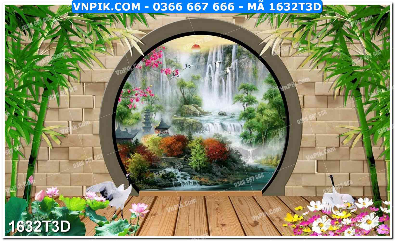 Trah Treo Tường – Tranh 3D Hiện Đại 1632T3D