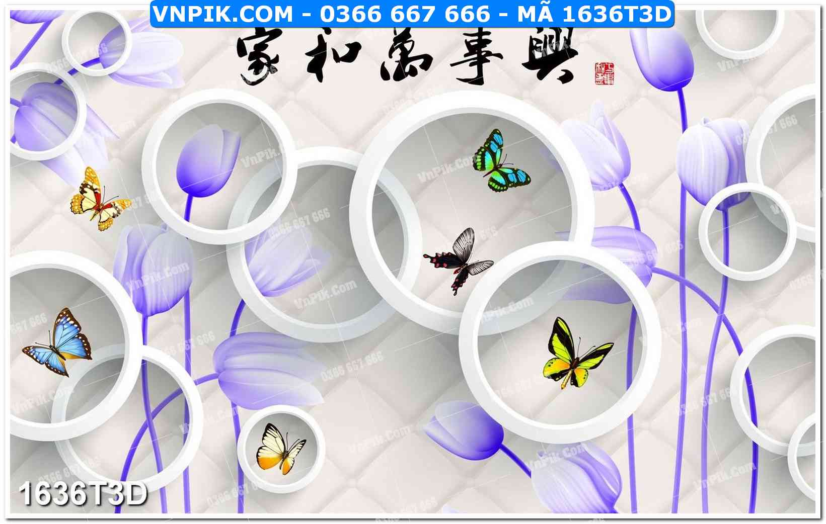 Trah Treo Tường – Tranh 3D Hiện Đại 1636T3D