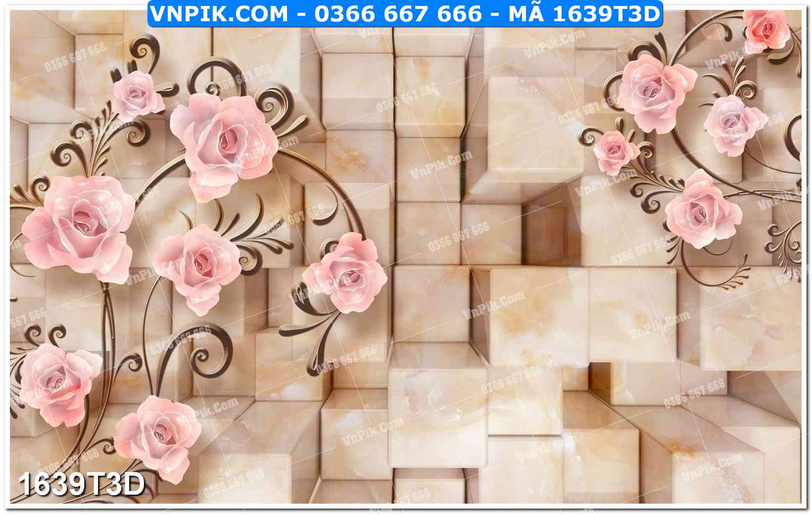 Trah Treo Tường – Tranh 3D Hiện Đại 1639T3D