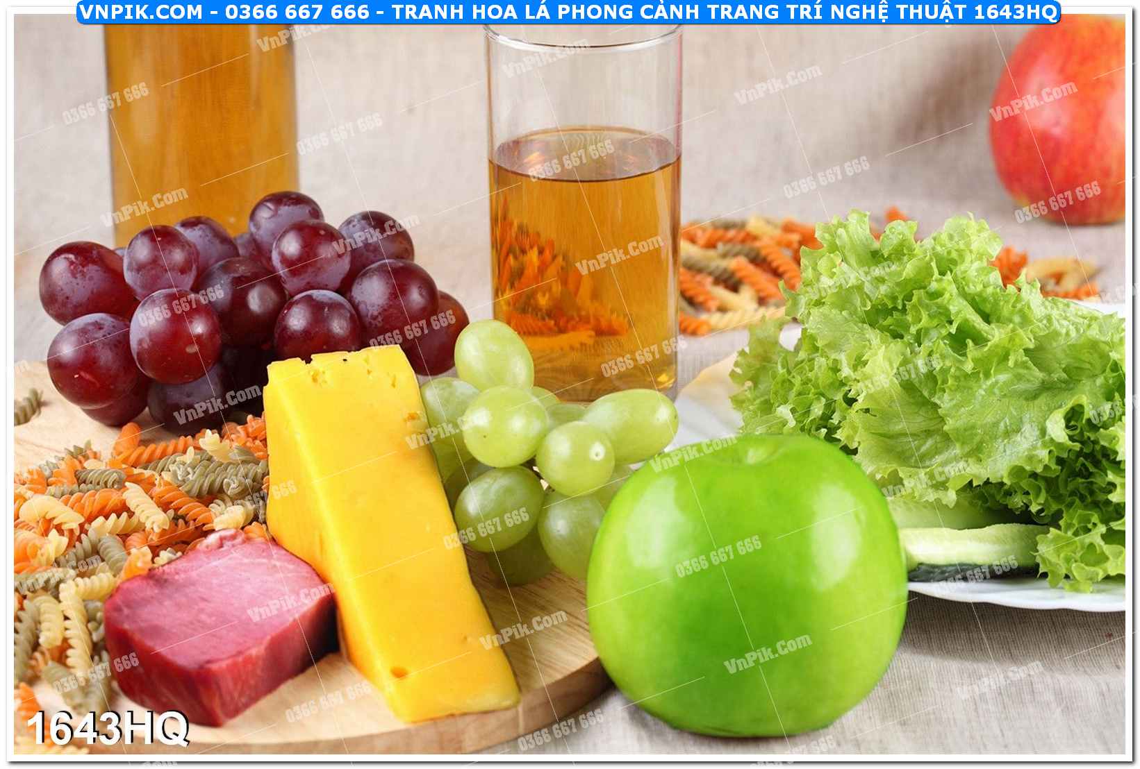 Tranh hoa lá phong cảnh trang trí nghệ thuật 1643HQ