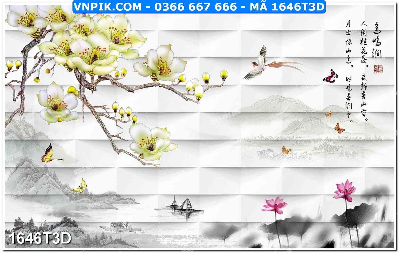 Trah Treo Tường – Tranh 3D Hiện Đại 1646T3D
