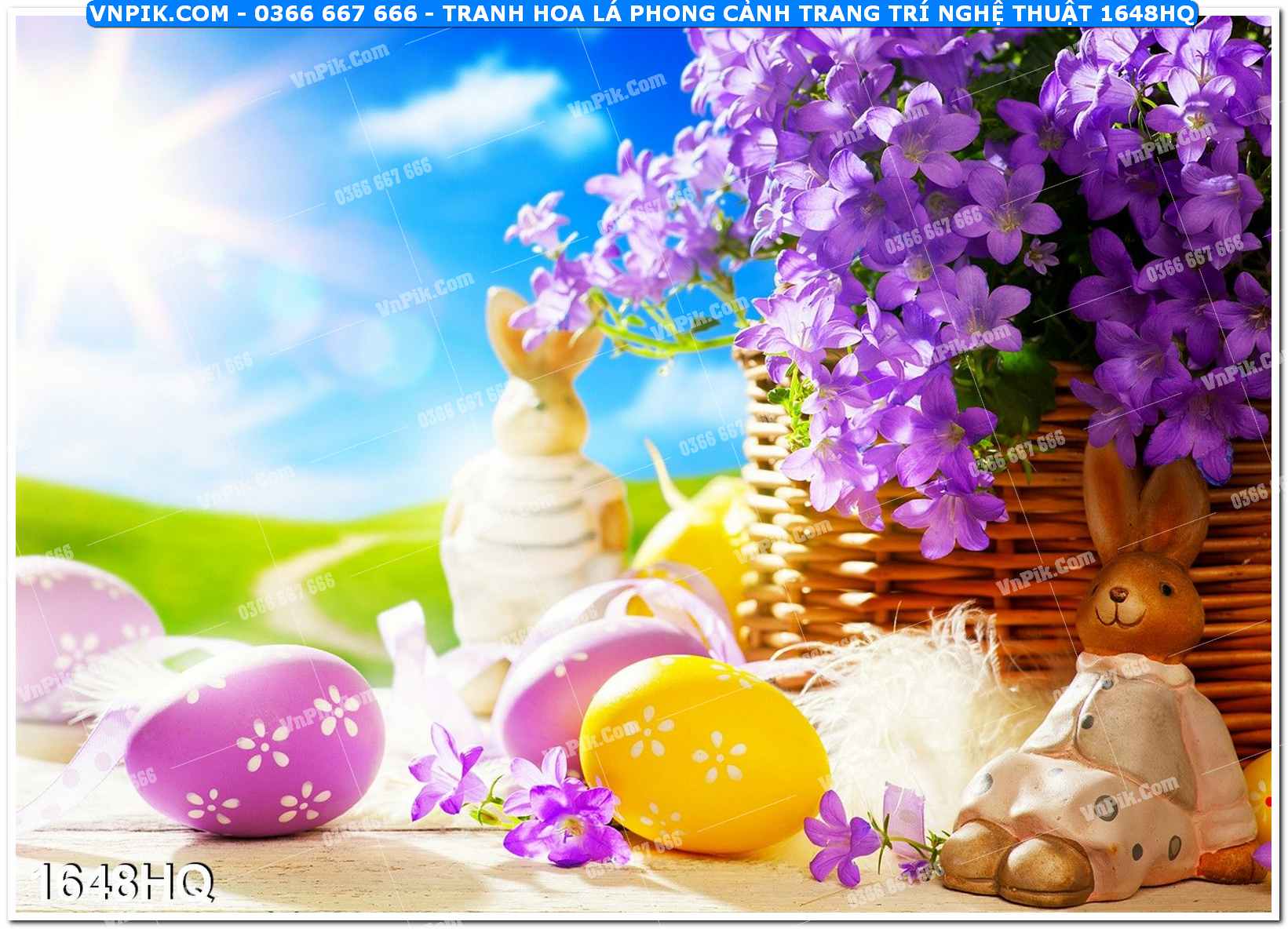 Tranh hoa lá phong cảnh trang trí nghệ thuật 1648HQ