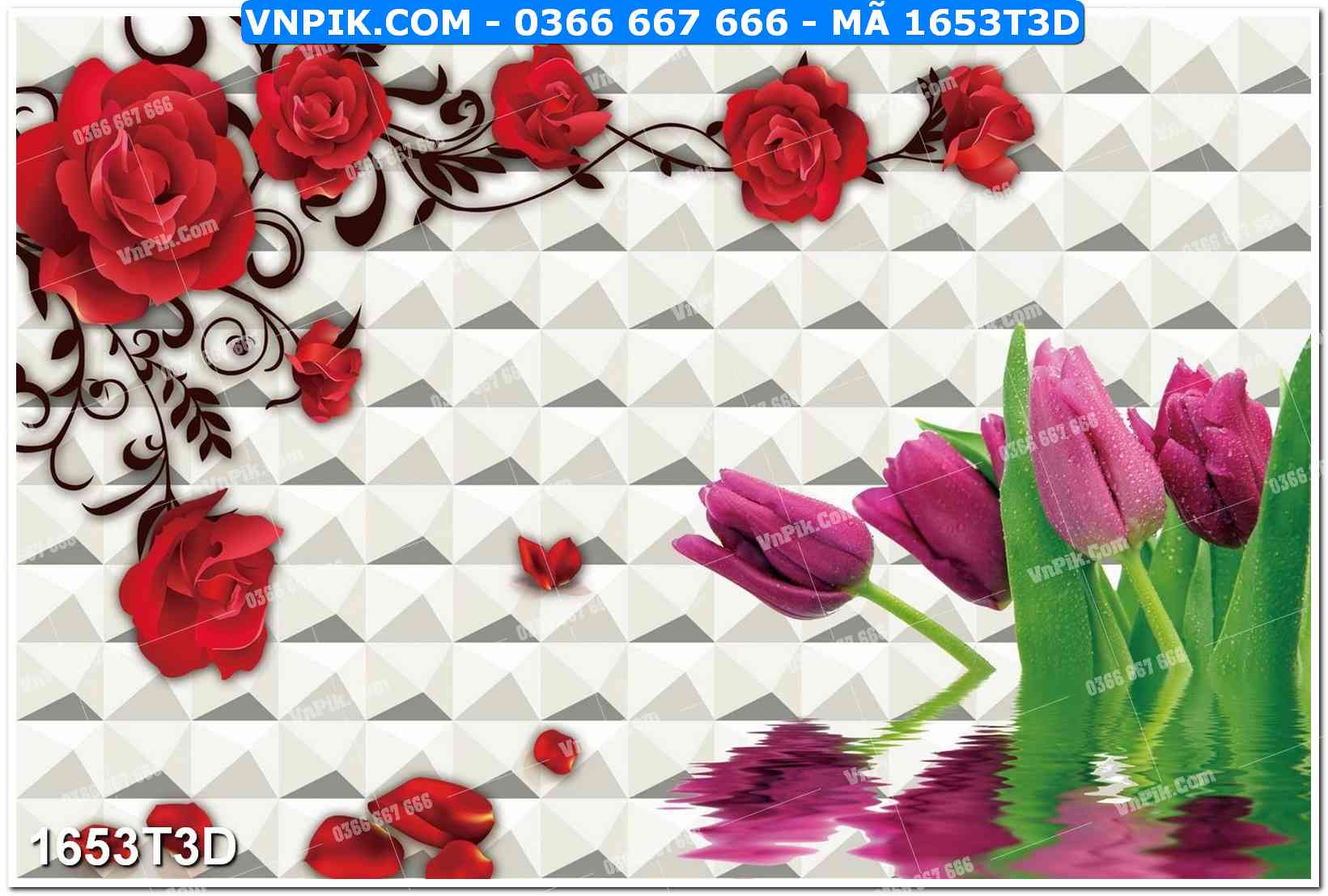 Trah Treo Tường – Tranh 3D Hiện Đại 1653T3D