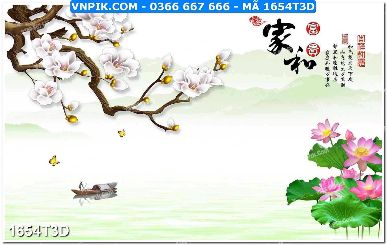 Trah Treo Tường – Tranh 3D Hiện Đại 1654T3D