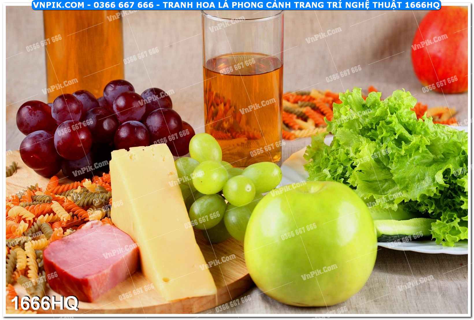 Tranh hoa lá phong cảnh trang trí nghệ thuật 1666HQ