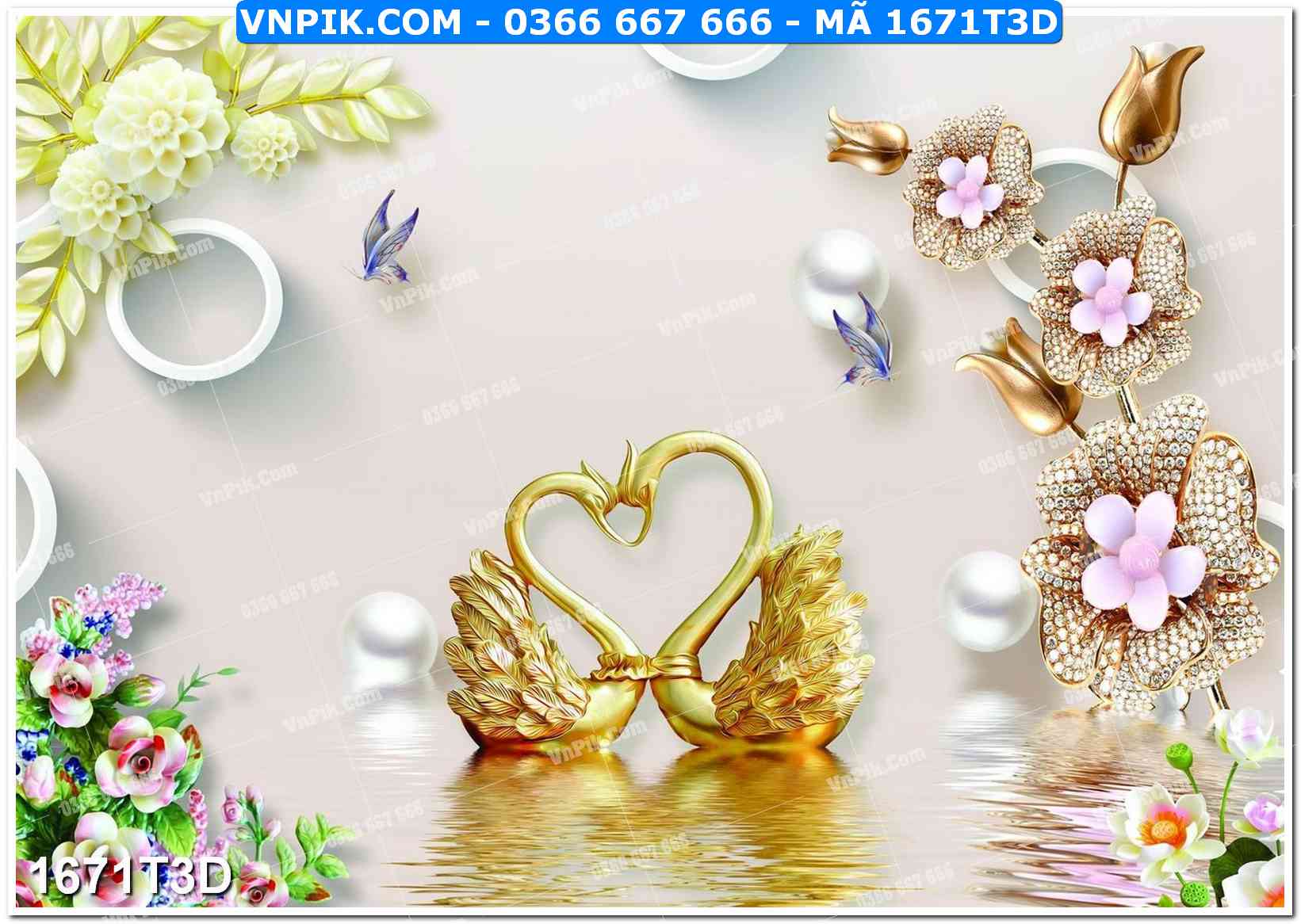 Trah Treo Tường – Tranh 3D Hiện Đại 1671T3D