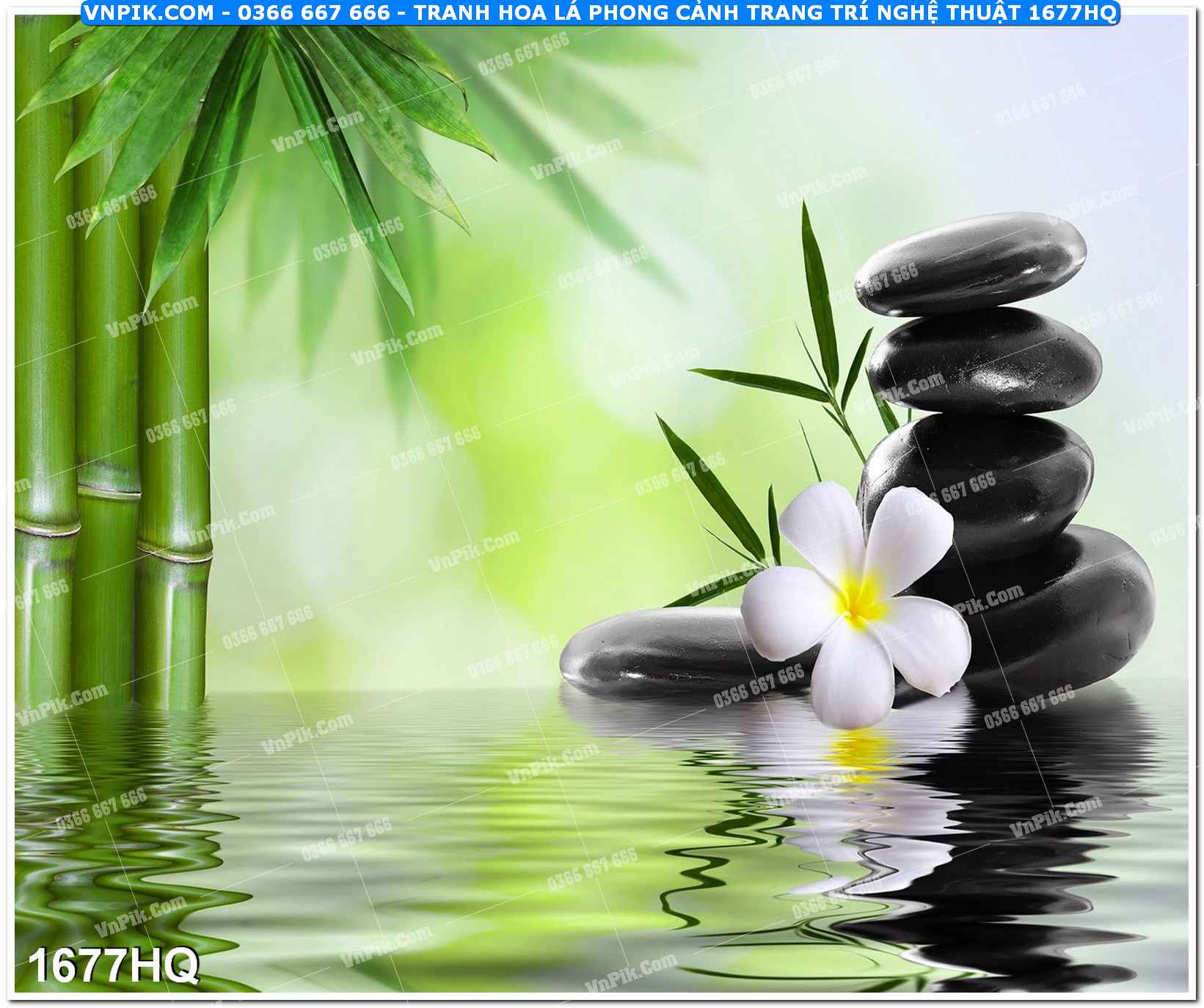 Tranh hoa lá phong cảnh trang trí nghệ thuật 1677HQ