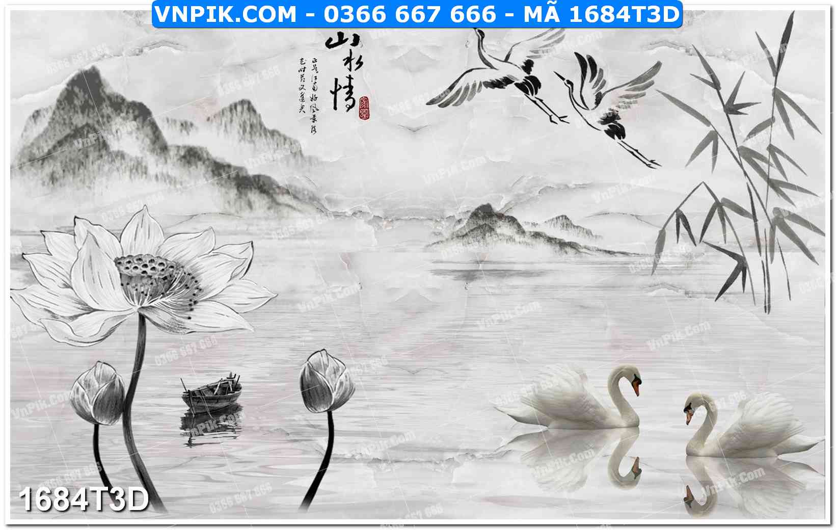 Trah Treo Tường – Tranh 3D Hiện Đại 1684T3D